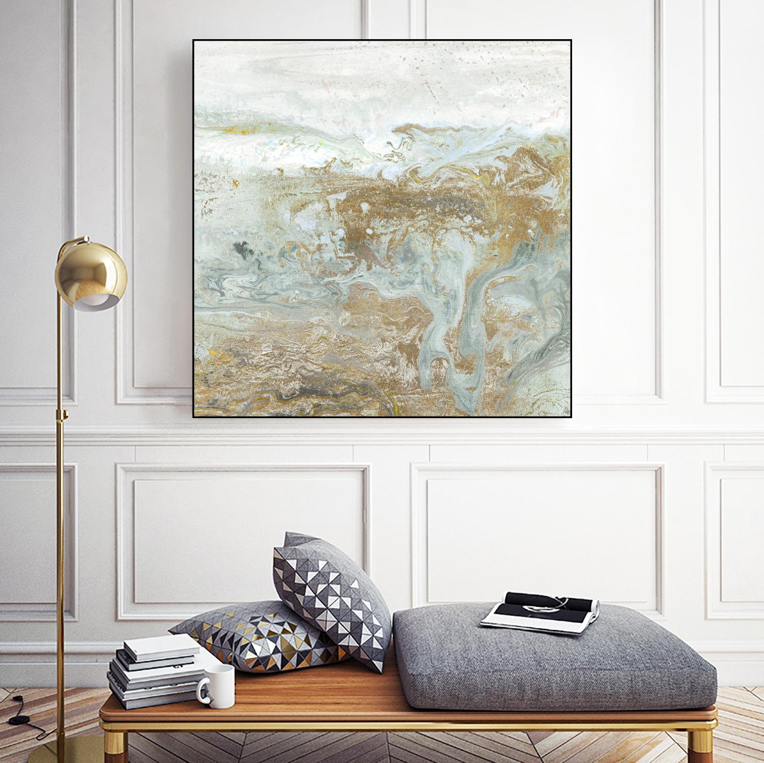 Geode III Teal Version by Wendy Kroeker on GIANT ART - blue abstract