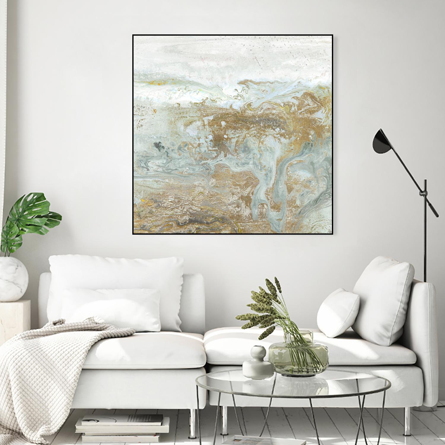 Geode III Teal Version by Wendy Kroeker on GIANT ART - blue abstract