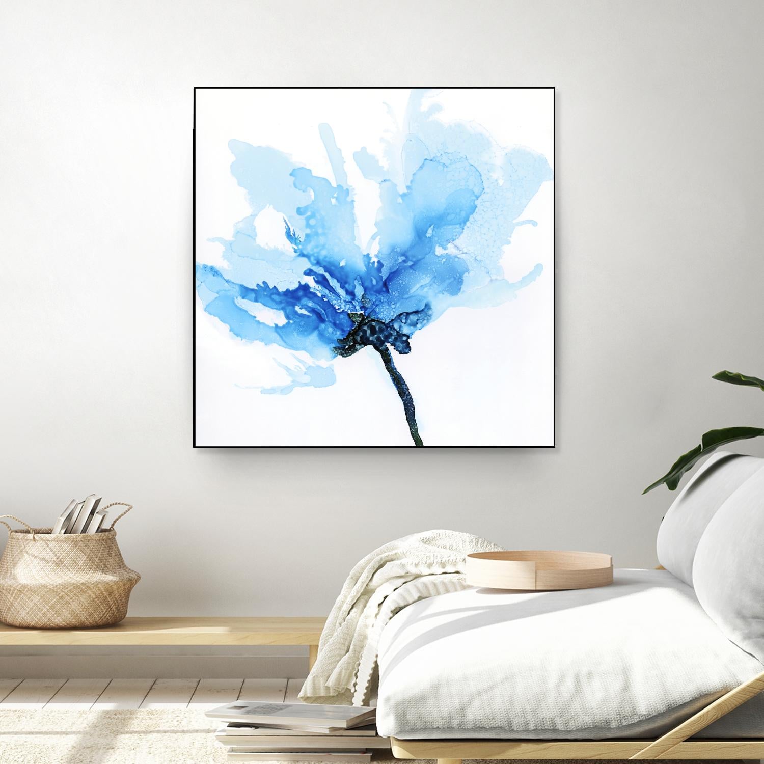 Blue Poppy II by Wendy Kroeker on GIANT ART - white floral