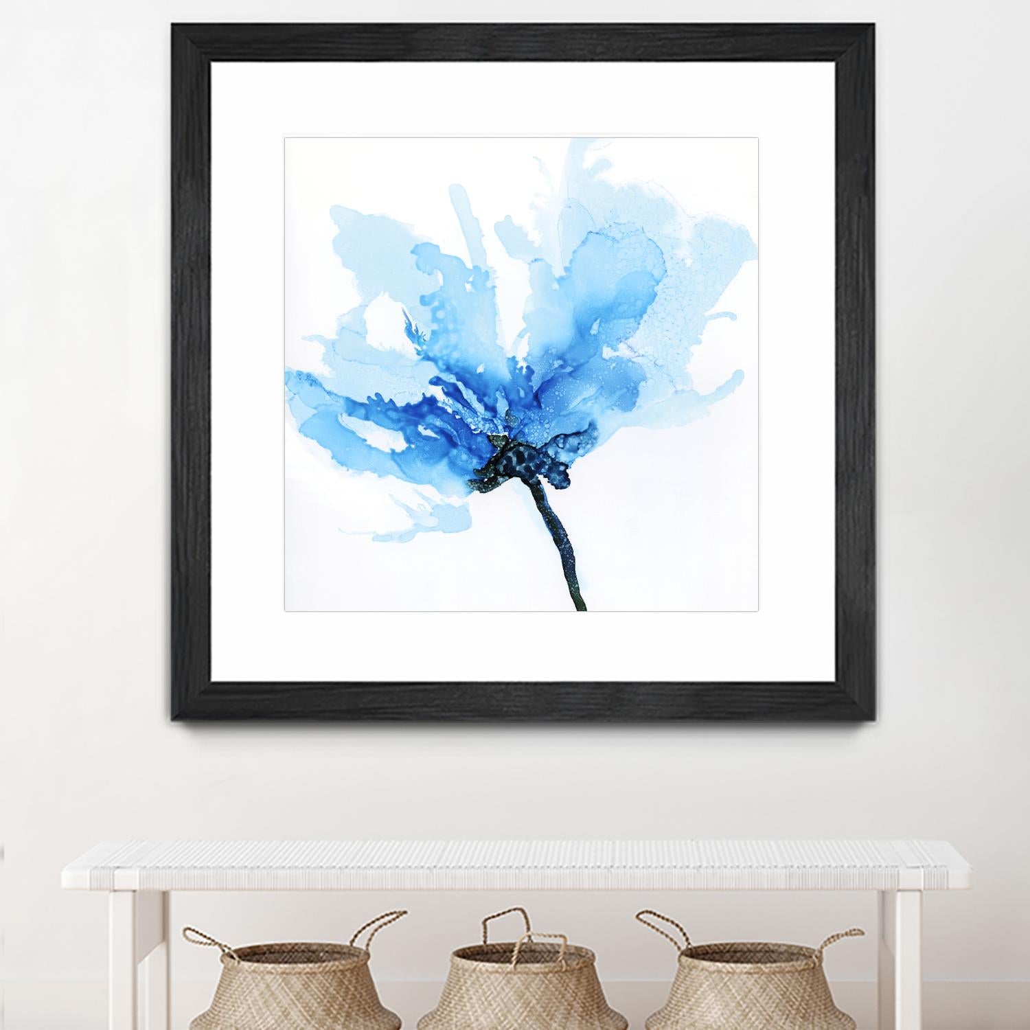 Blue Poppy II by Wendy Kroeker on GIANT ART - white floral