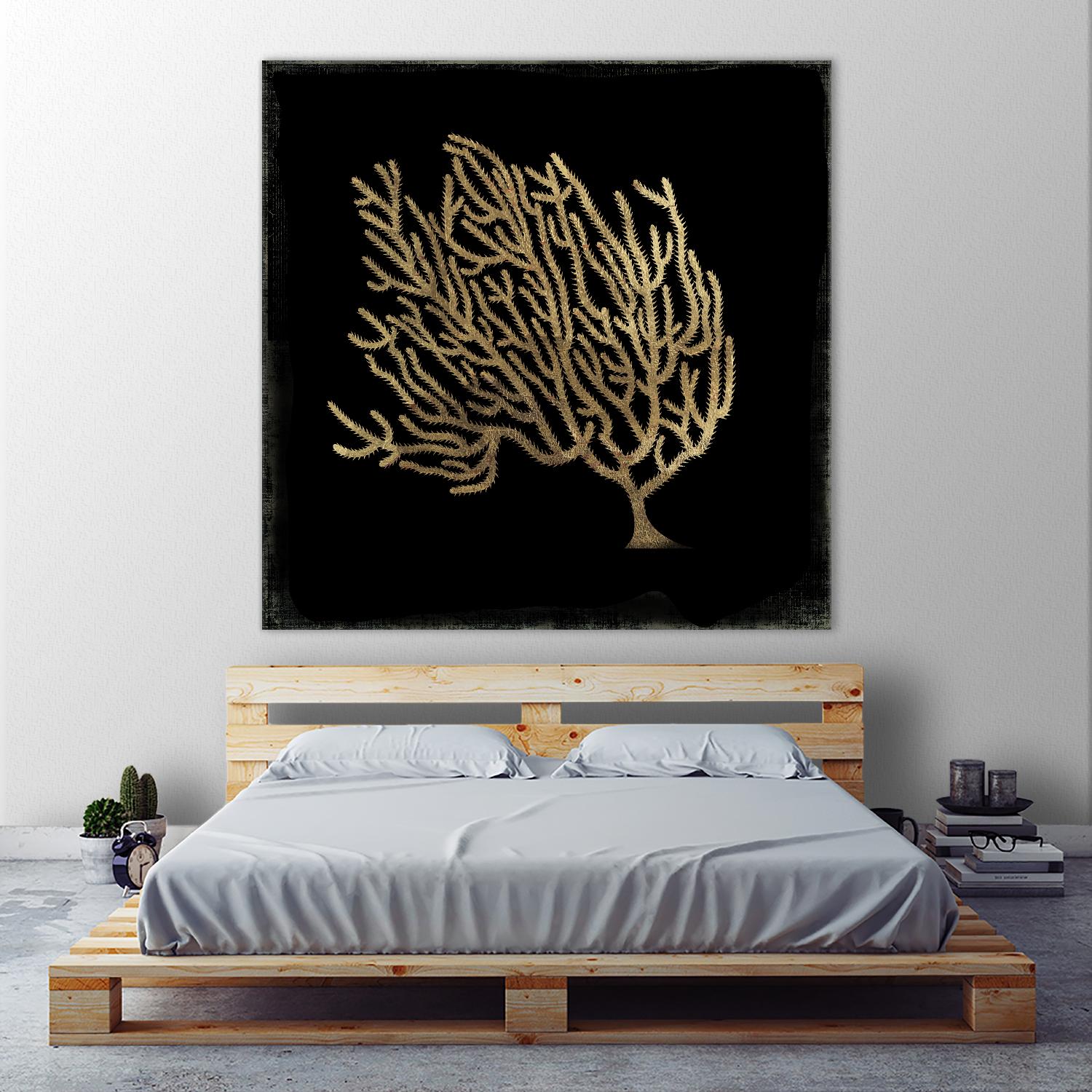 Gold Coral II by Aimee Wilson on GIANT ART - gold nautical