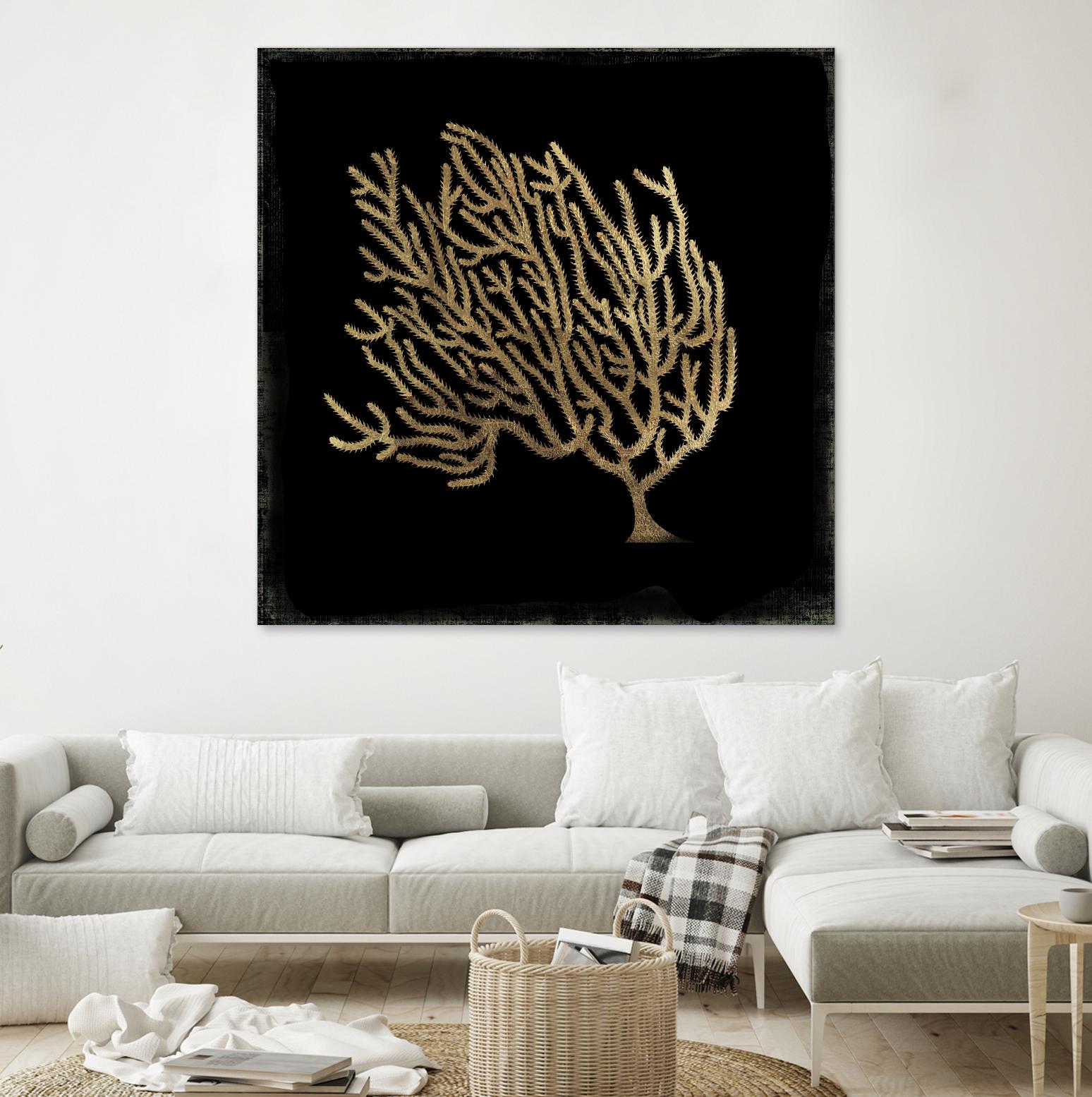 Gold Coral II by Aimee Wilson on GIANT ART - gold nautical