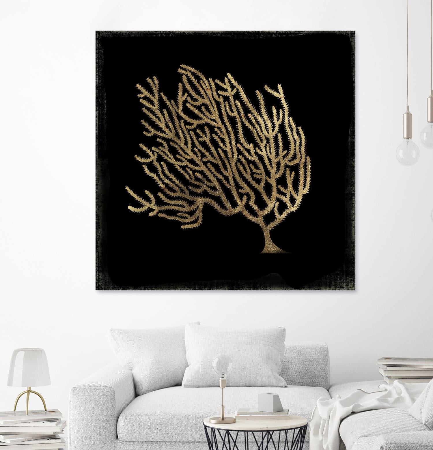 Gold Coral II by Aimee Wilson on GIANT ART - gold nautical