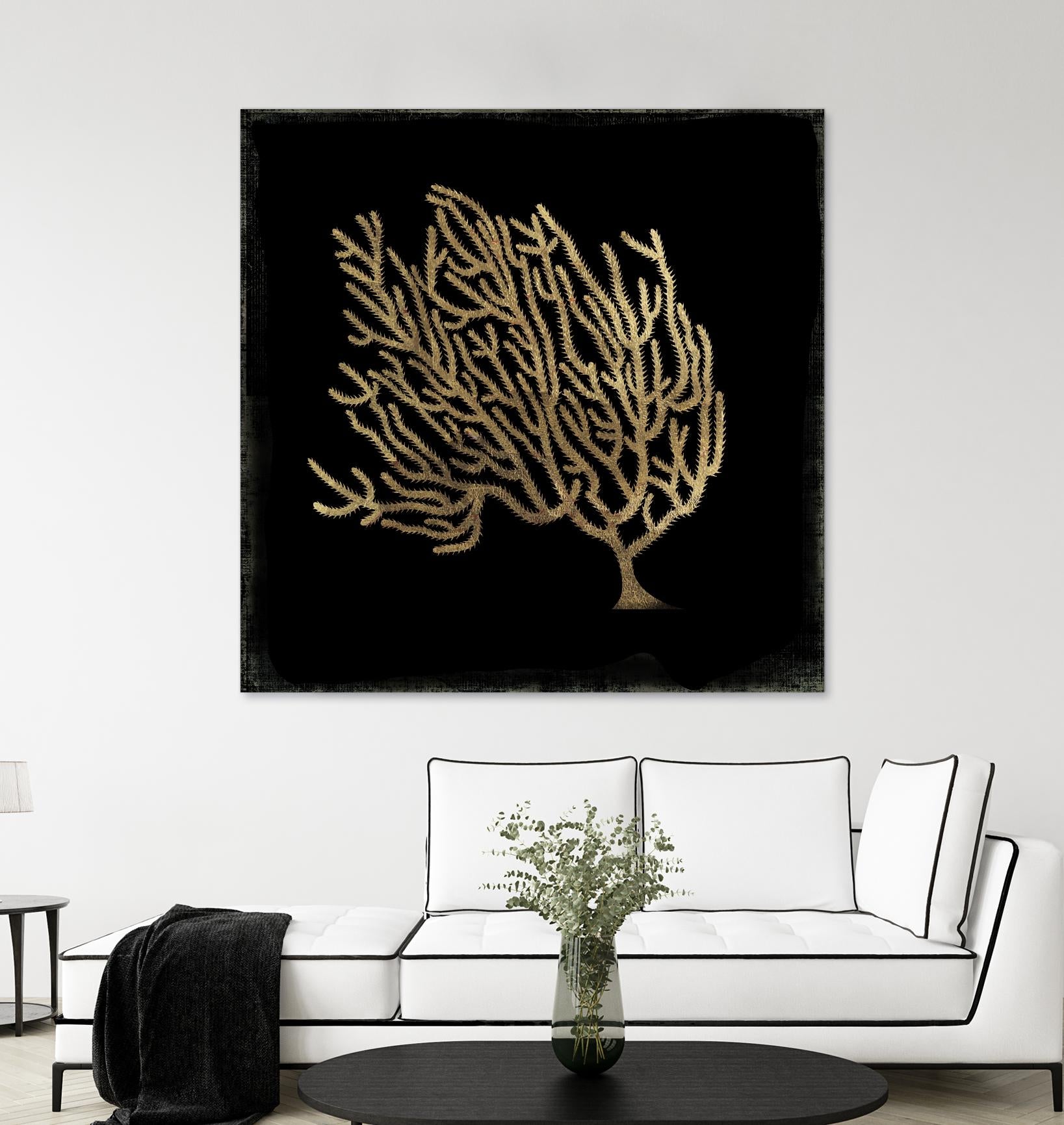 Gold Coral II by Aimee Wilson on GIANT ART - gold nautical