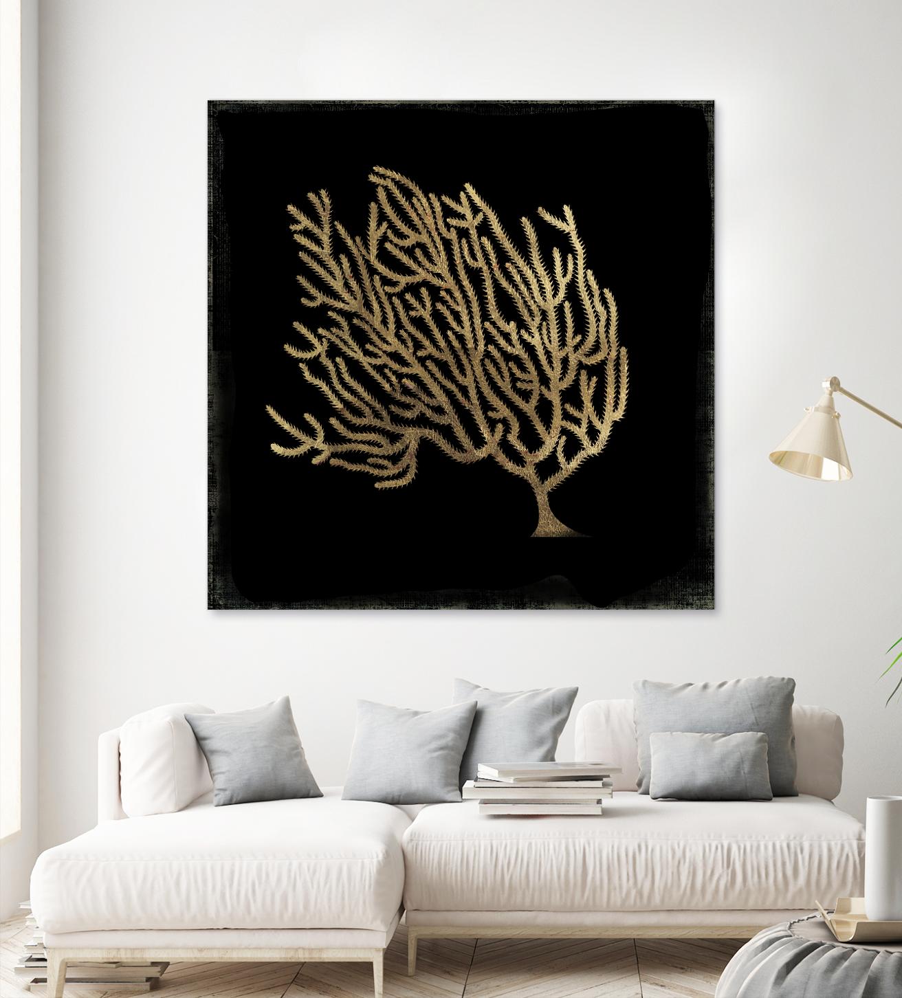 Gold Coral II by Aimee Wilson on GIANT ART - gold nautical