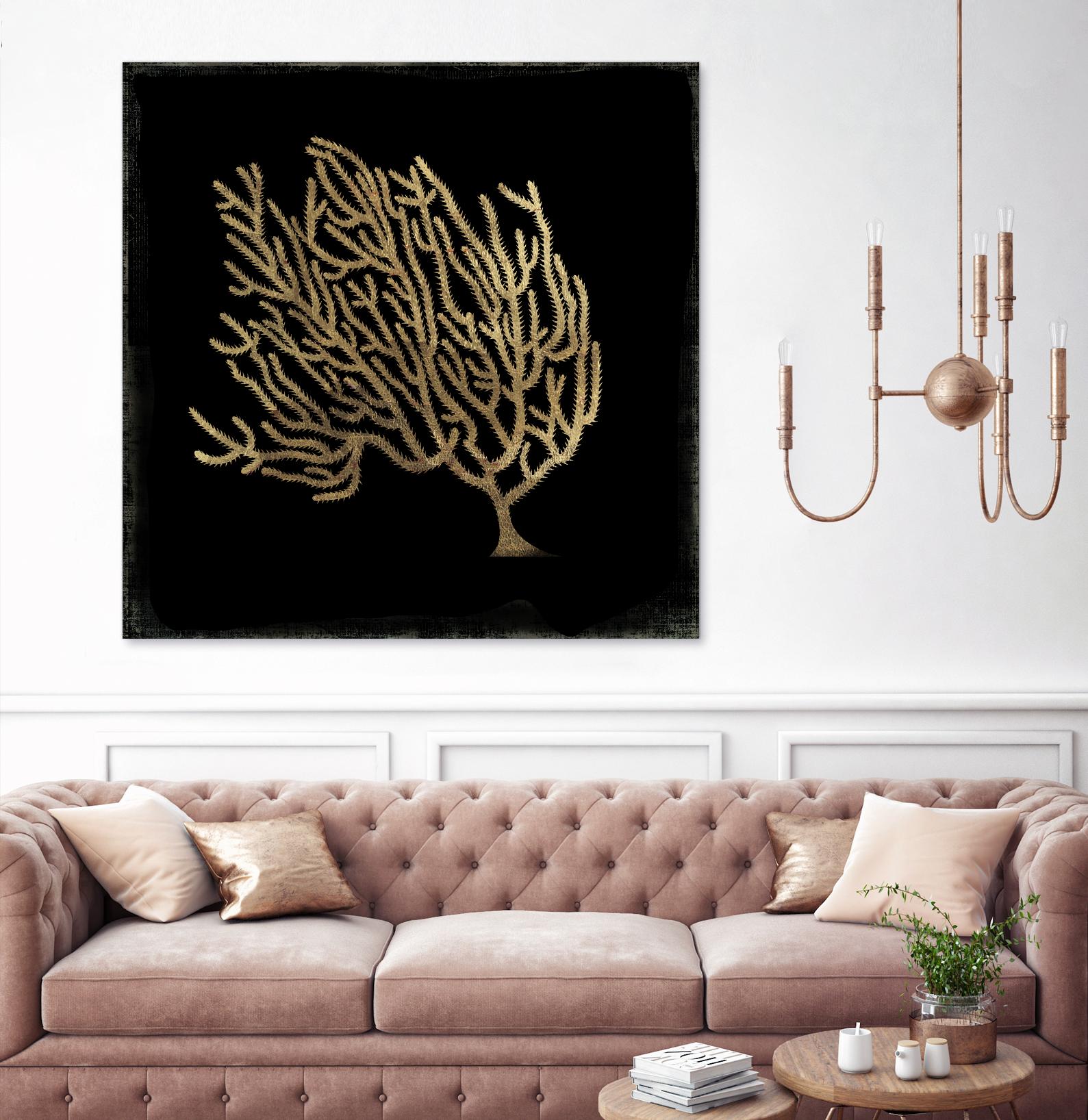 Gold Coral II by Aimee Wilson on GIANT ART - gold nautical