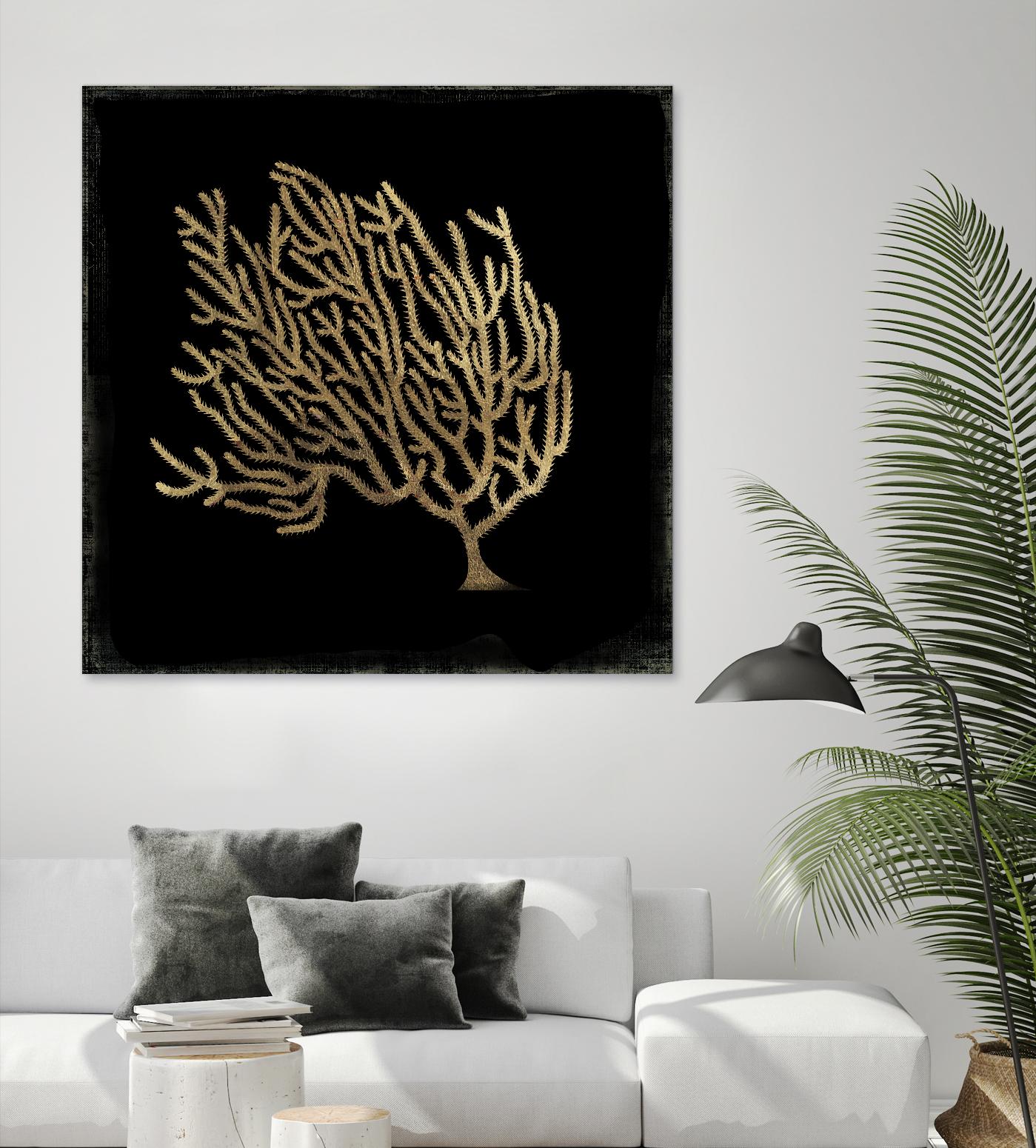 Gold Coral II by Aimee Wilson on GIANT ART - gold nautical
