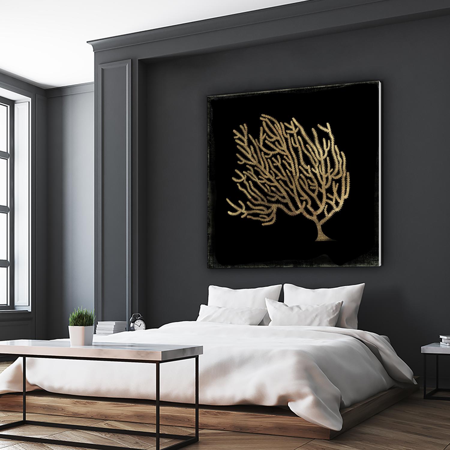 Gold Coral II by Aimee Wilson on GIANT ART - gold nautical