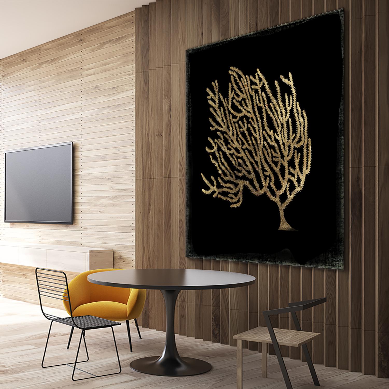 Gold Coral II by Aimee Wilson on GIANT ART - gold nautical