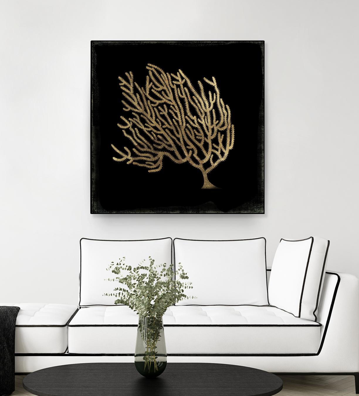 Gold Coral II by Aimee Wilson on GIANT ART - gold nautical