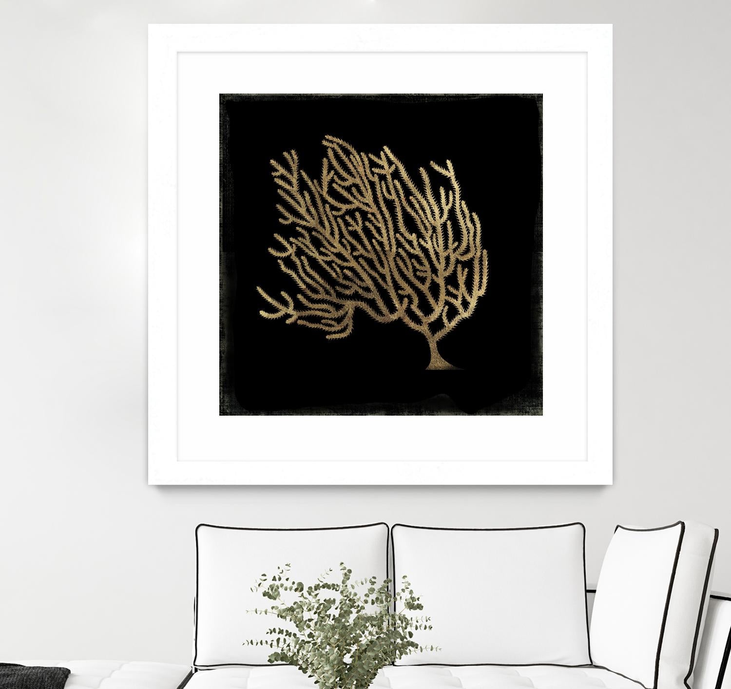 Gold Coral II by Aimee Wilson on GIANT ART - gold nautical