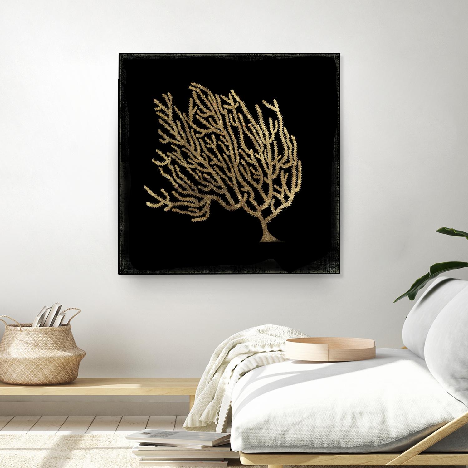 Gold Coral II by Aimee Wilson on GIANT ART - gold nautical