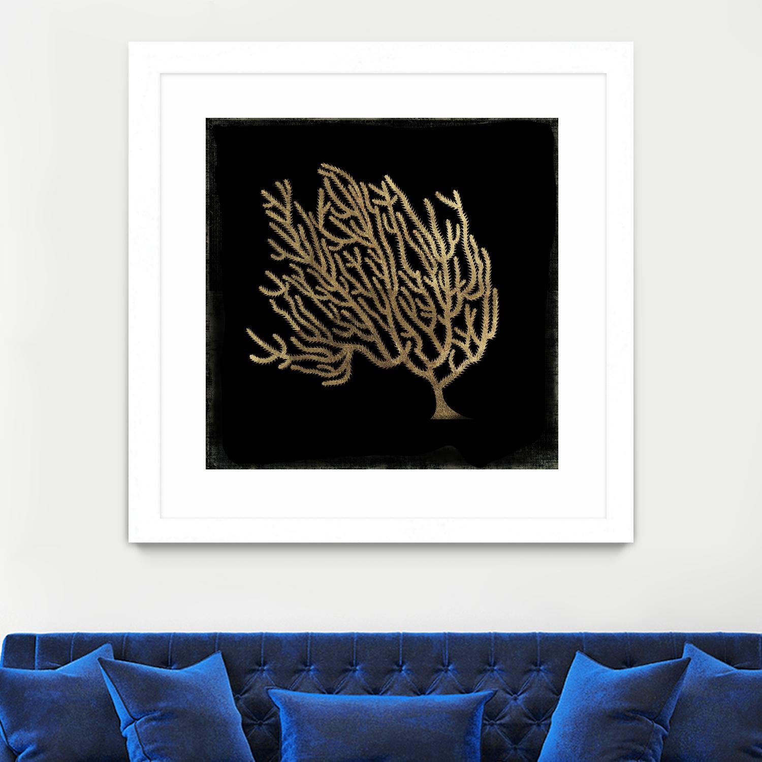 Gold Coral II by Aimee Wilson on GIANT ART - gold nautical