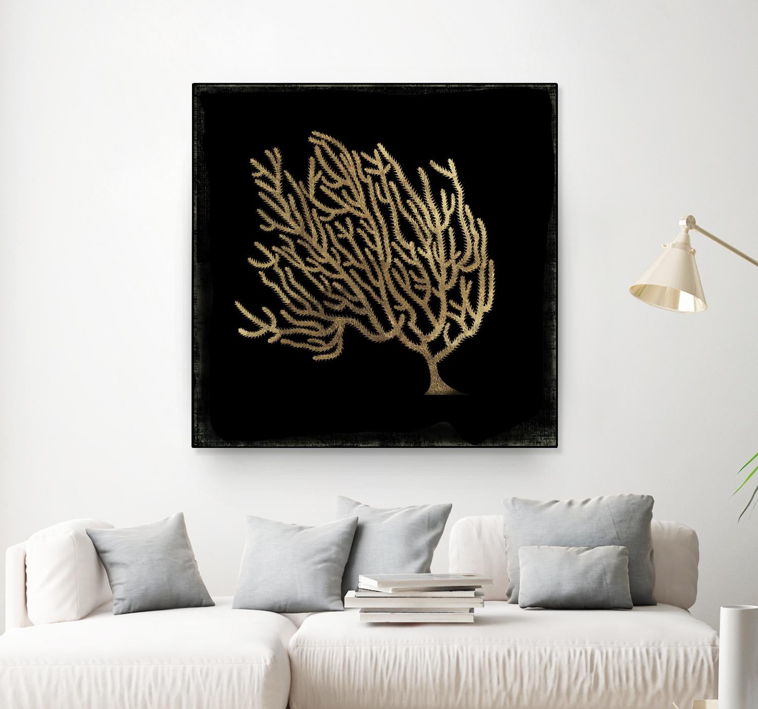 Gold Coral II by Aimee Wilson on GIANT ART - gold nautical