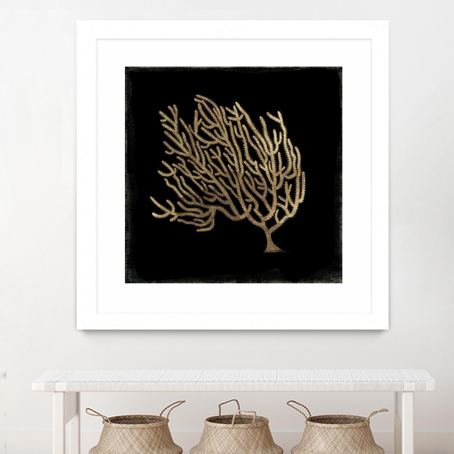 Gold Coral II by Aimee Wilson on GIANT ART - gold nautical