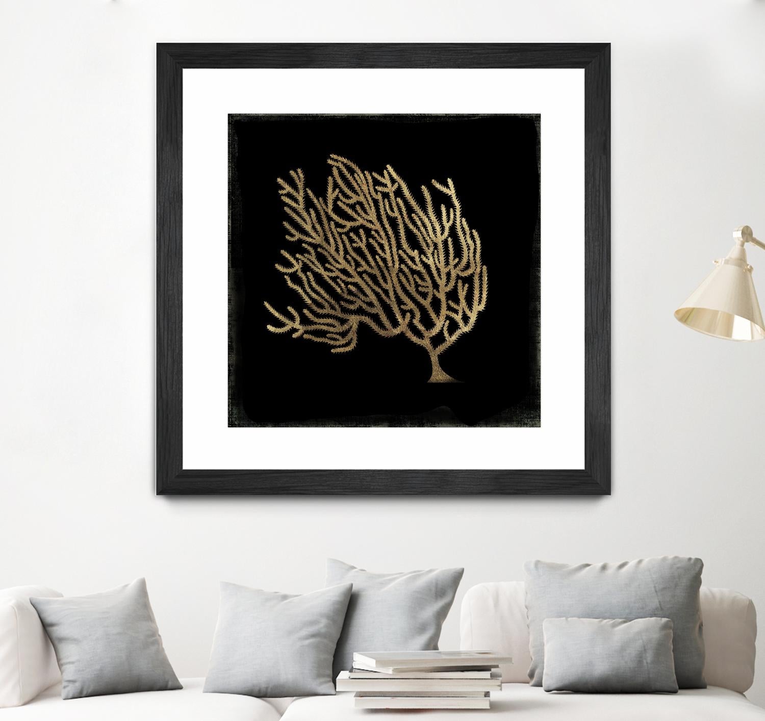 Gold Coral II by Aimee Wilson on GIANT ART - gold nautical