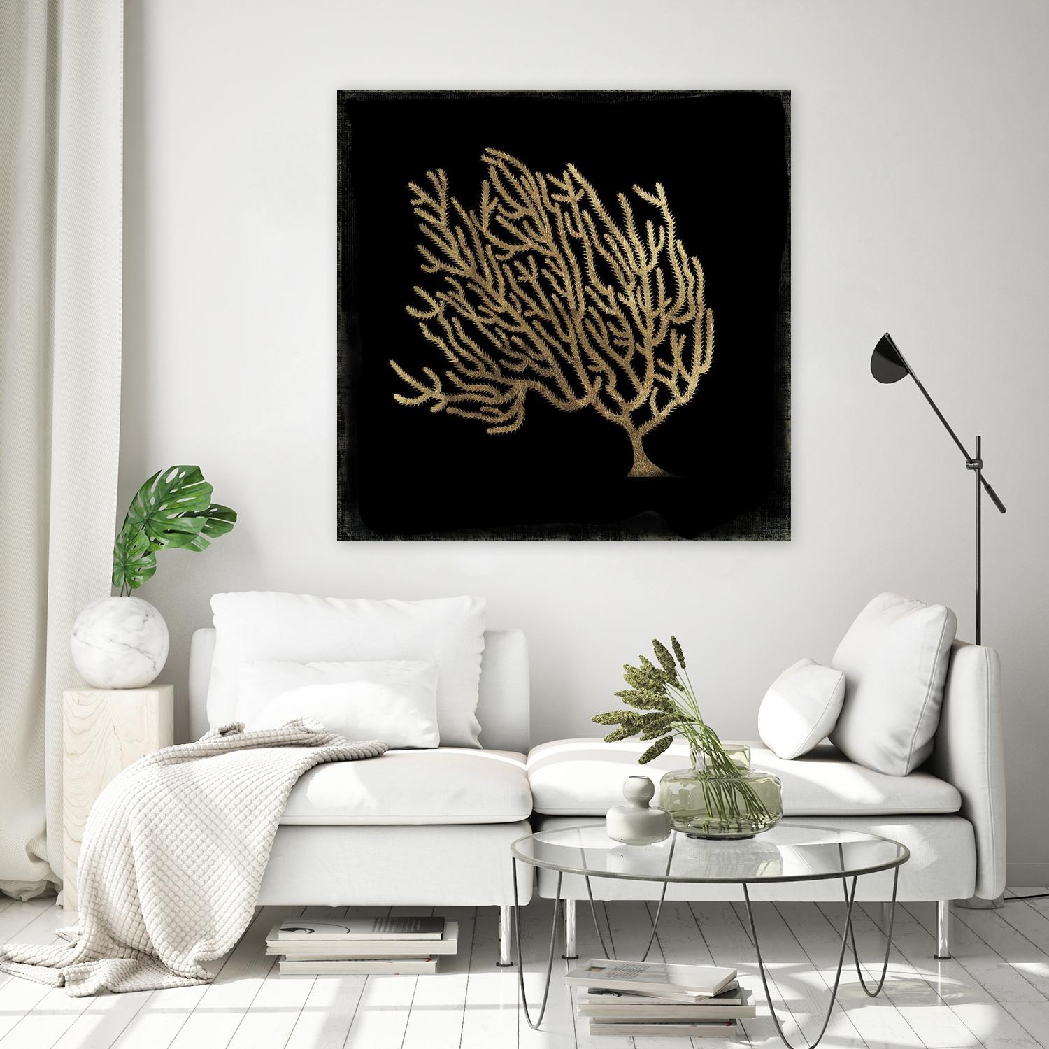 Gold Coral II by Aimee Wilson on GIANT ART - gold nautical