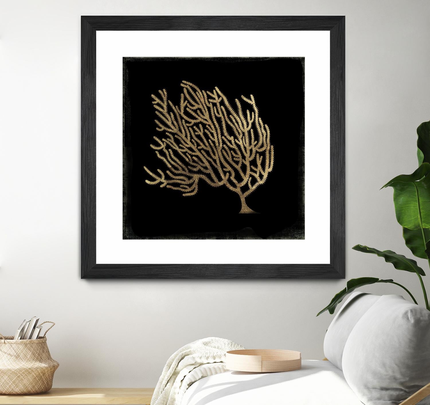 Gold Coral II by Aimee Wilson on GIANT ART - gold nautical