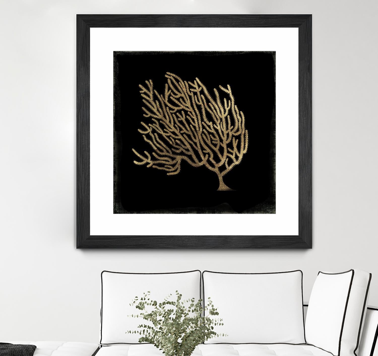 Gold Coral II by Aimee Wilson on GIANT ART - gold nautical