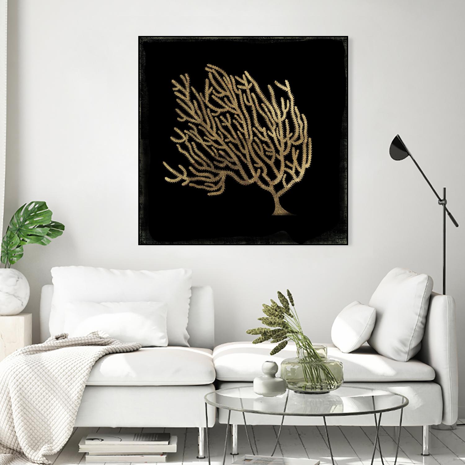 Gold Coral II by Aimee Wilson on GIANT ART - gold nautical