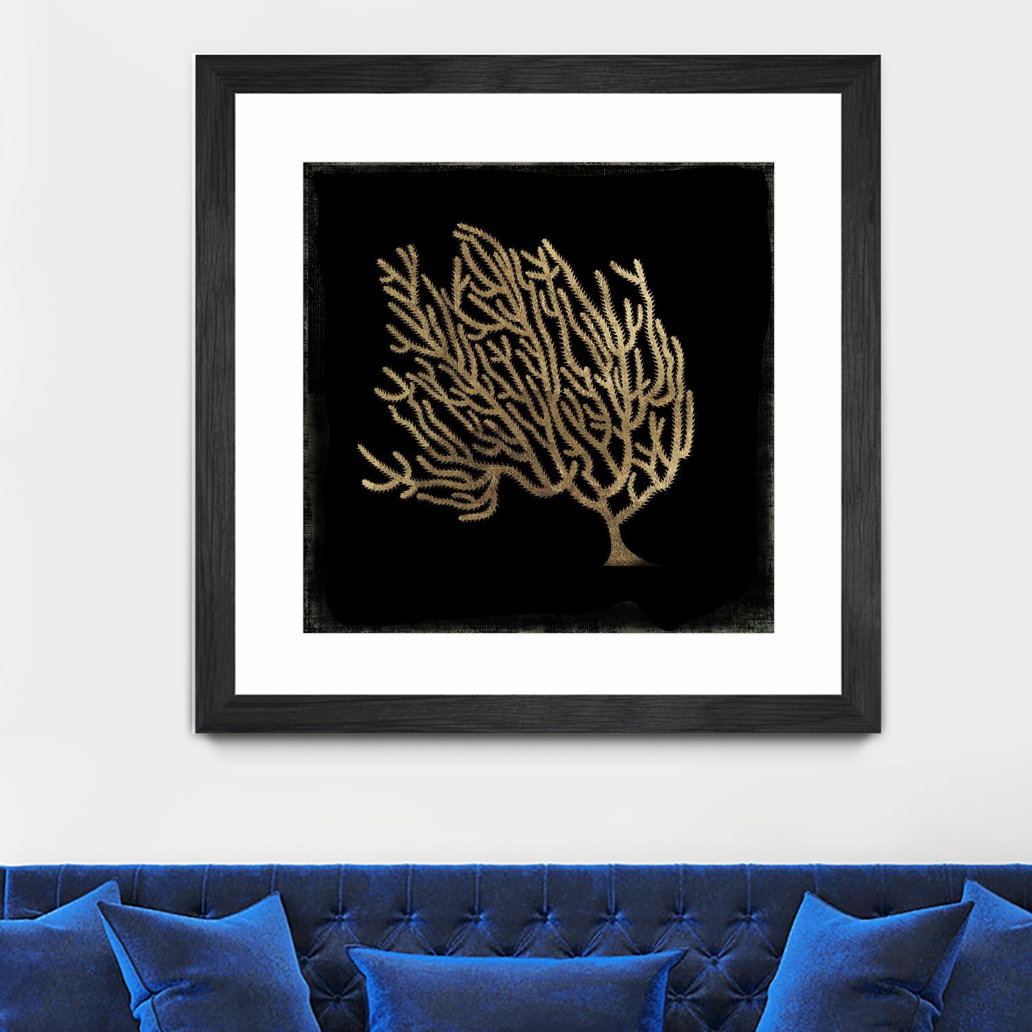Gold Coral II by Aimee Wilson on GIANT ART - gold nautical