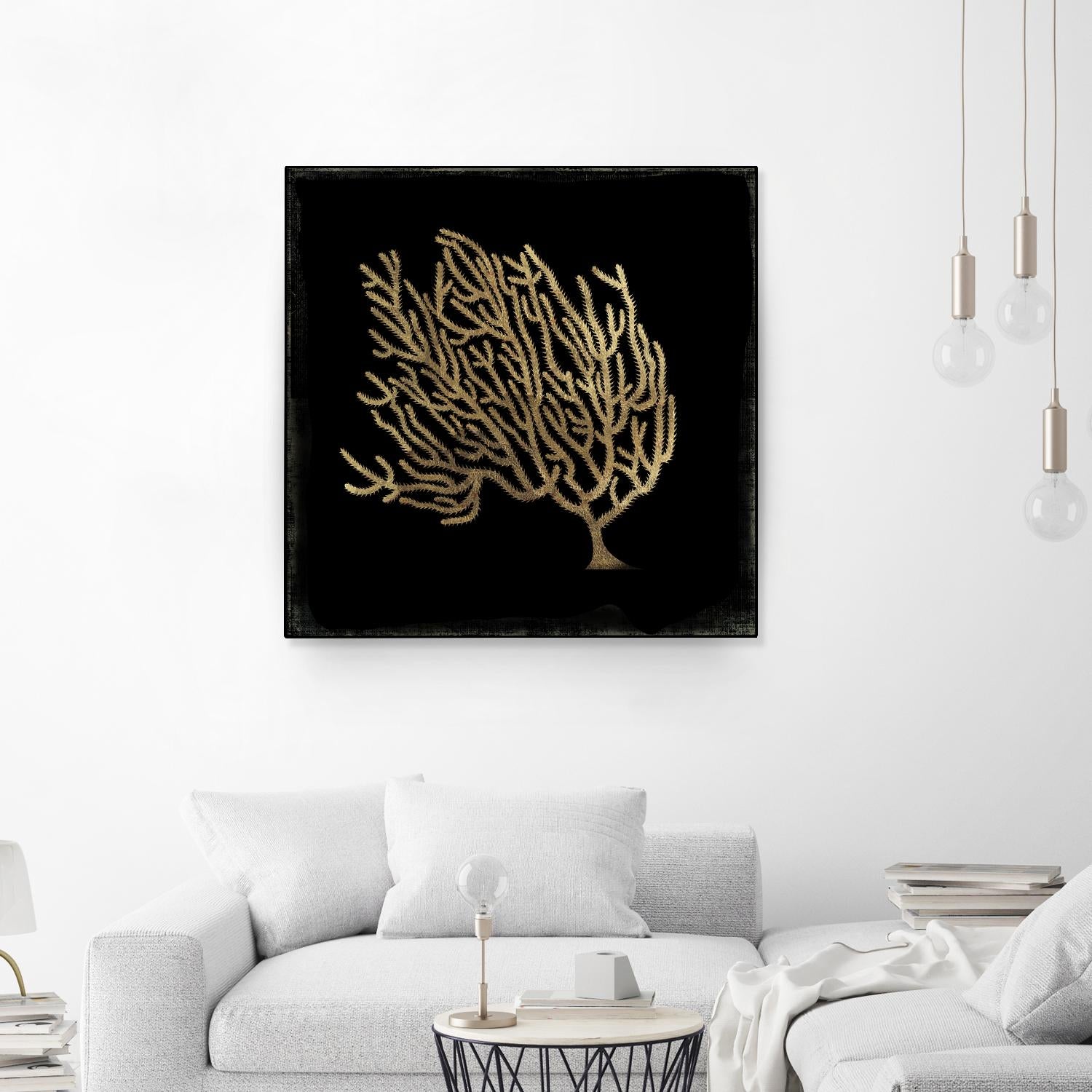 Gold Coral II by Aimee Wilson on GIANT ART - gold nautical