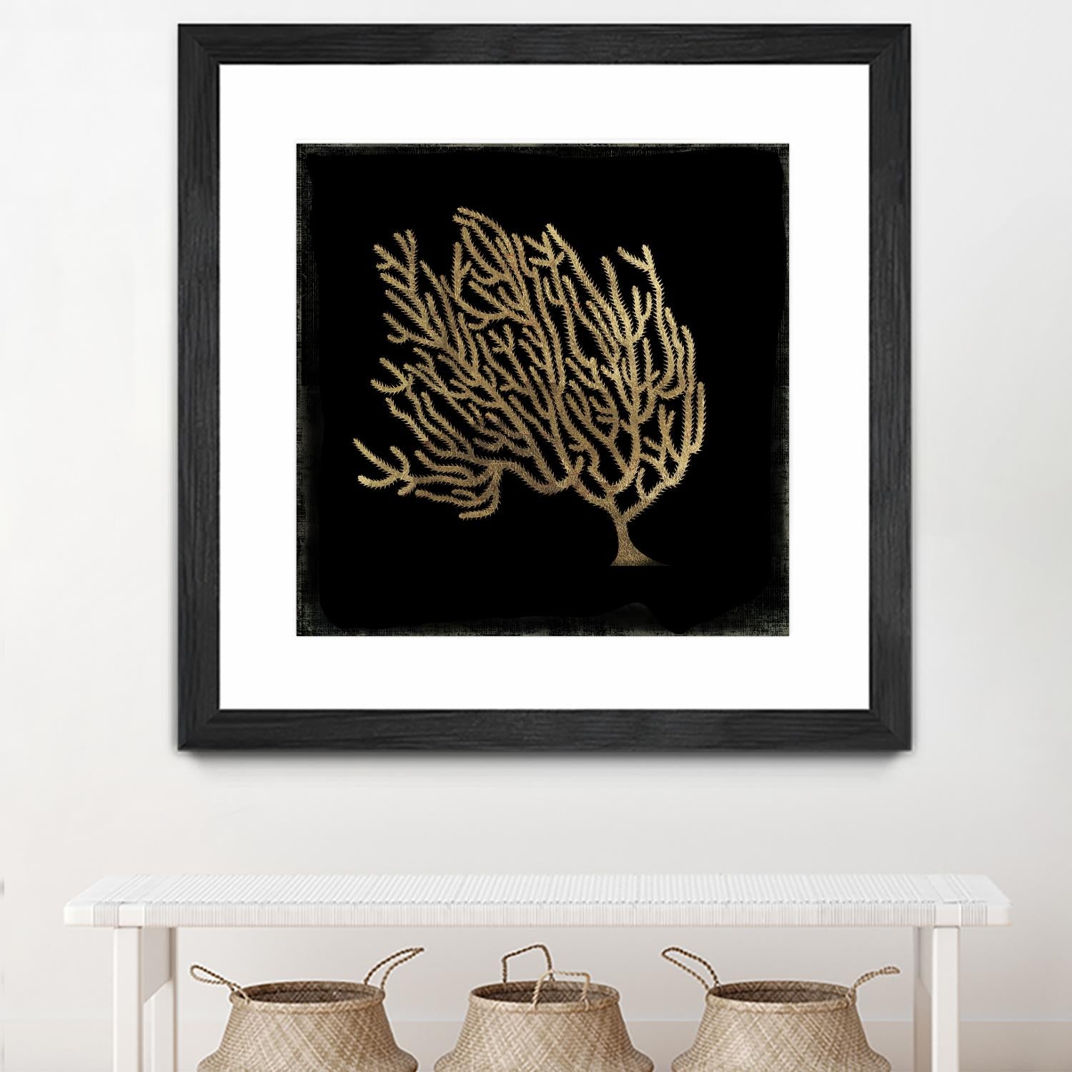 Gold Coral II by Aimee Wilson on GIANT ART - gold nautical