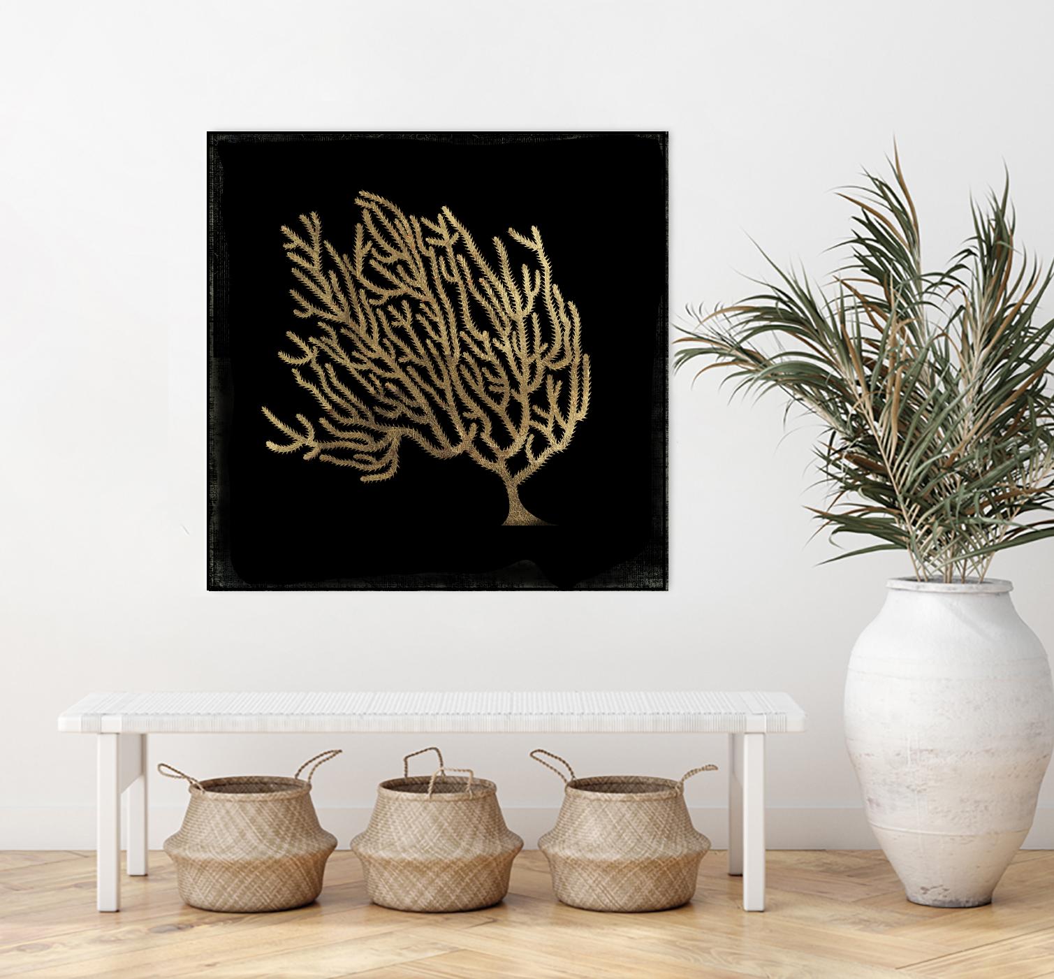 Gold Coral II by Aimee Wilson on GIANT ART - gold nautical