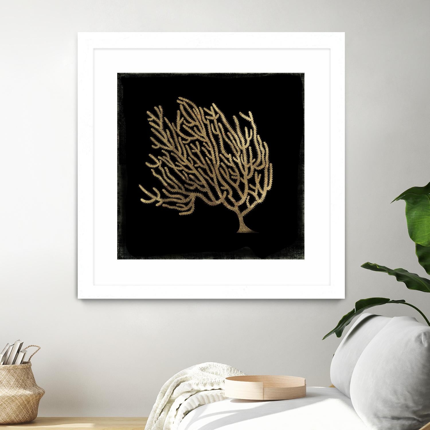 Gold Coral II by Aimee Wilson on GIANT ART - gold nautical