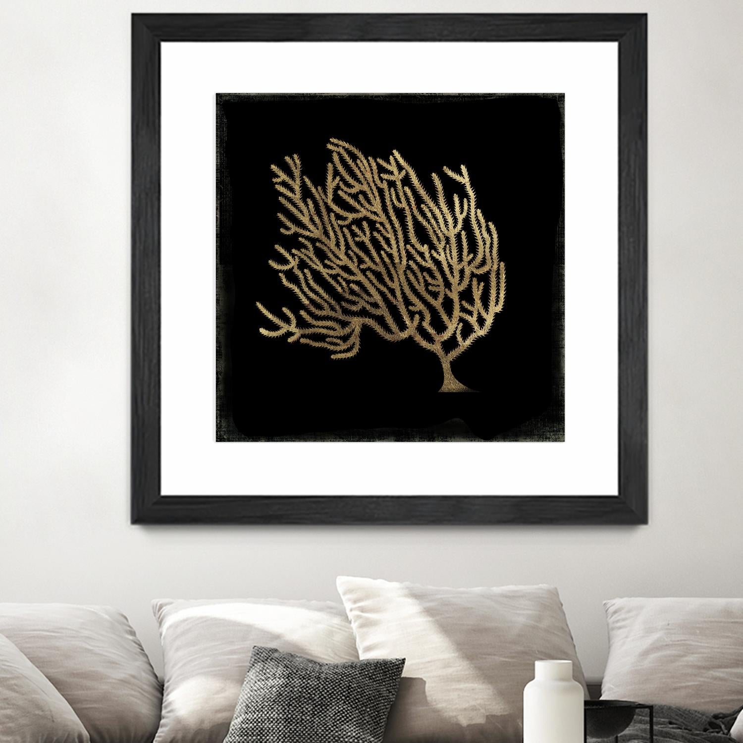 Gold Coral II by Aimee Wilson on GIANT ART - gold nautical