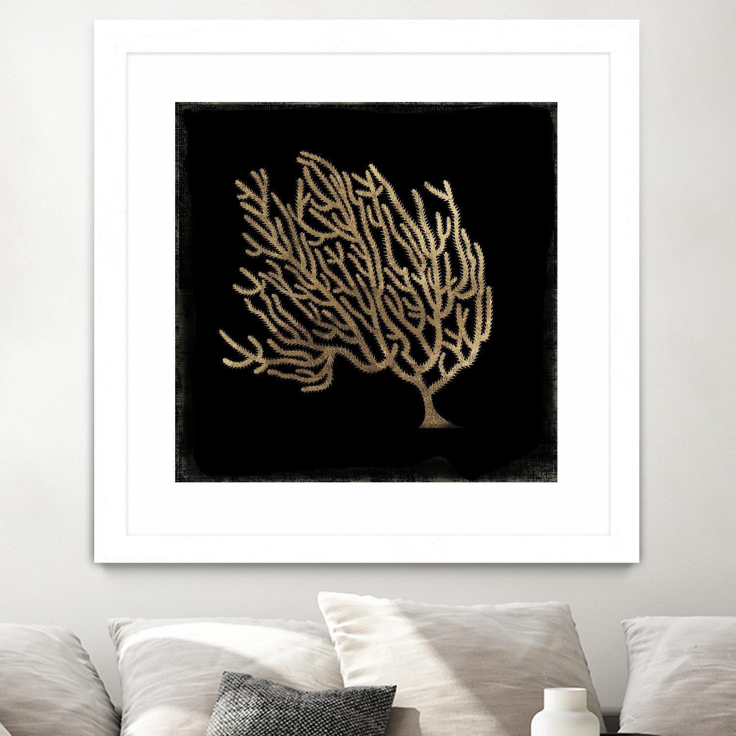 Gold Coral II by Aimee Wilson on GIANT ART - gold nautical
