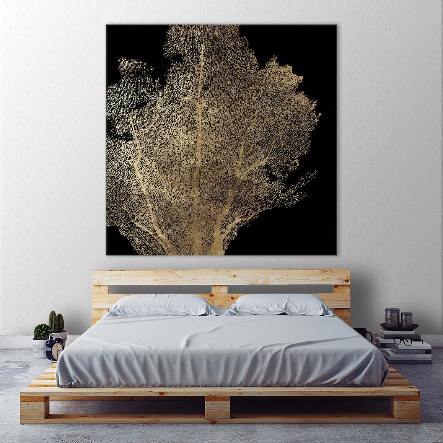 Honey Comb Coral I by Aimee Wilson on GIANT ART - gold nautical