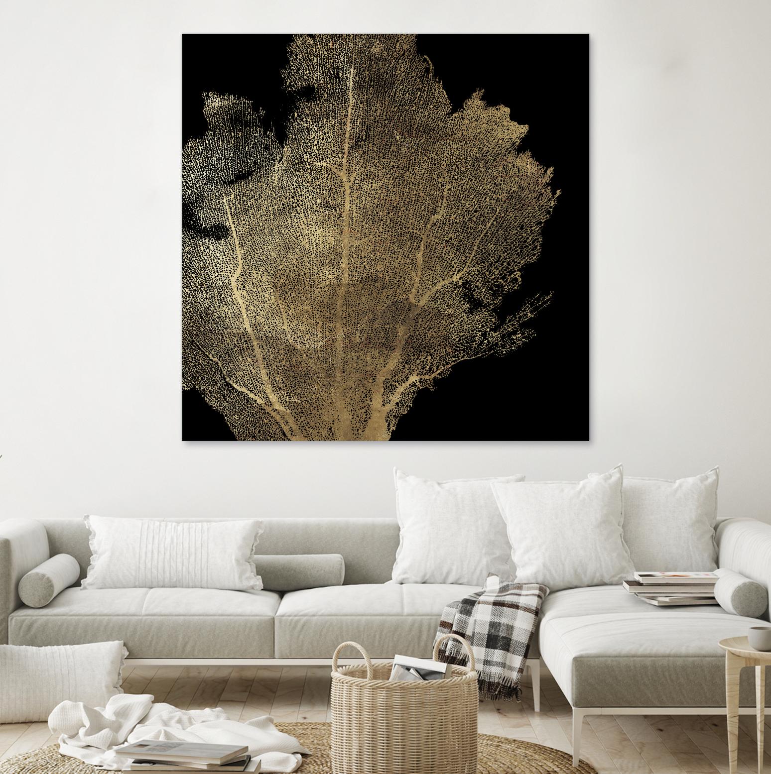 Honey Comb Coral I by Aimee Wilson on GIANT ART - gold nautical