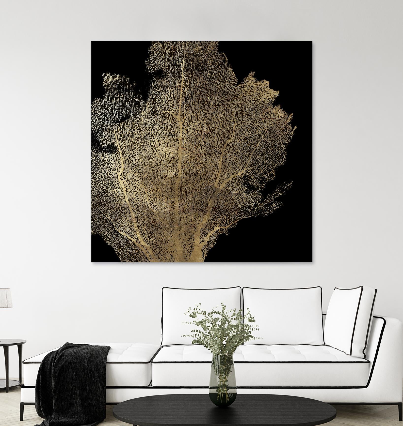 Honey Comb Coral I by Aimee Wilson on GIANT ART - gold nautical