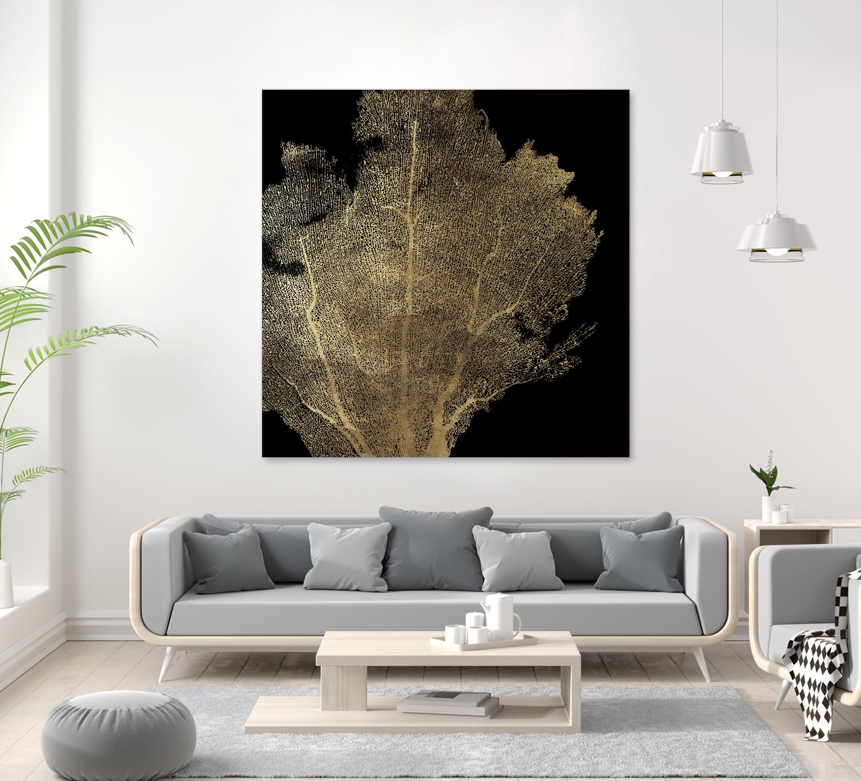 Honey Comb Coral I by Aimee Wilson on GIANT ART - gold nautical