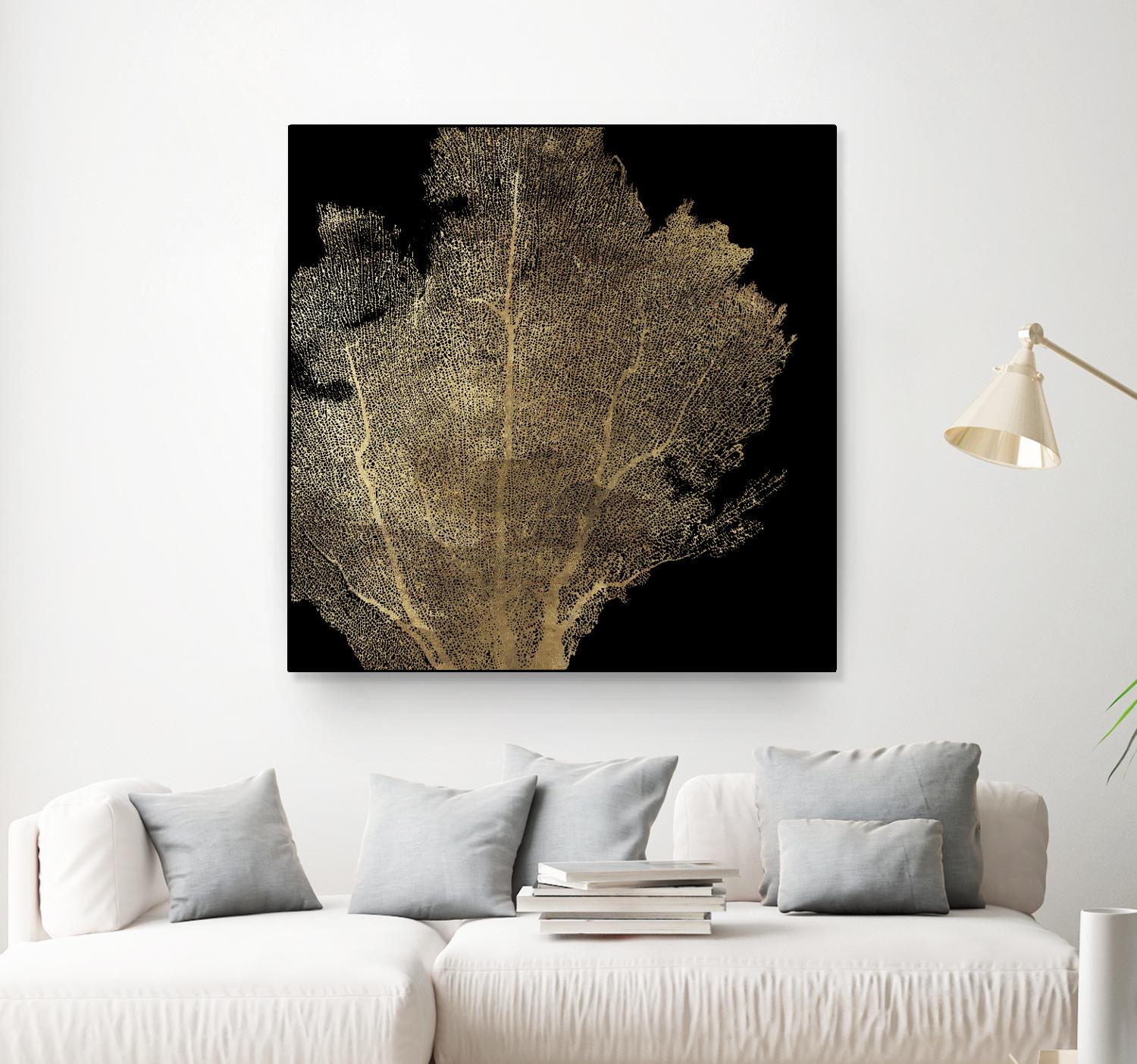 Honey Comb Coral I by Aimee Wilson on GIANT ART - gold nautical