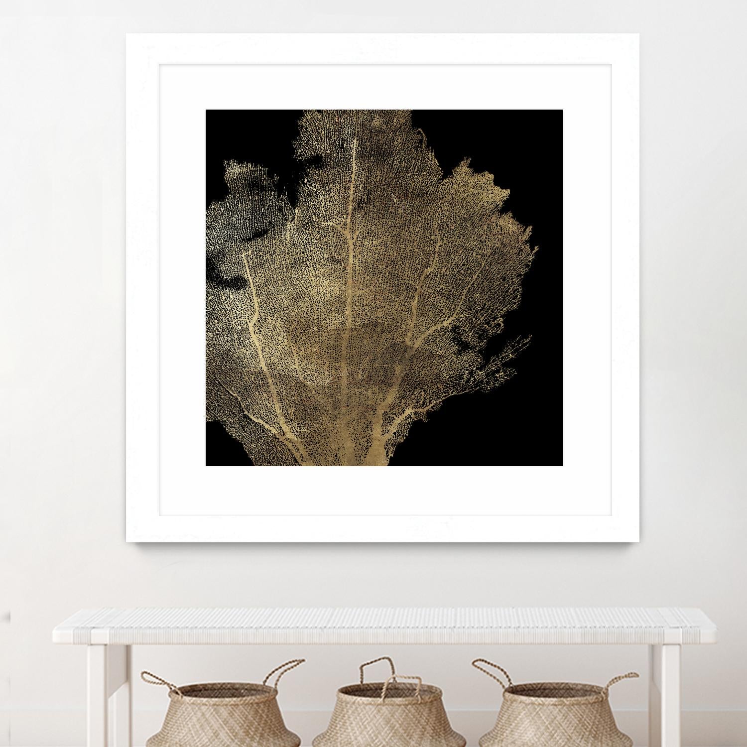 Honey Comb Coral I by Aimee Wilson on GIANT ART - gold nautical