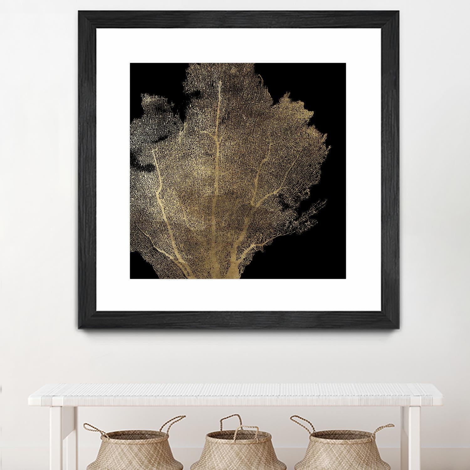 Honey Comb Coral I by Aimee Wilson on GIANT ART - gold nautical