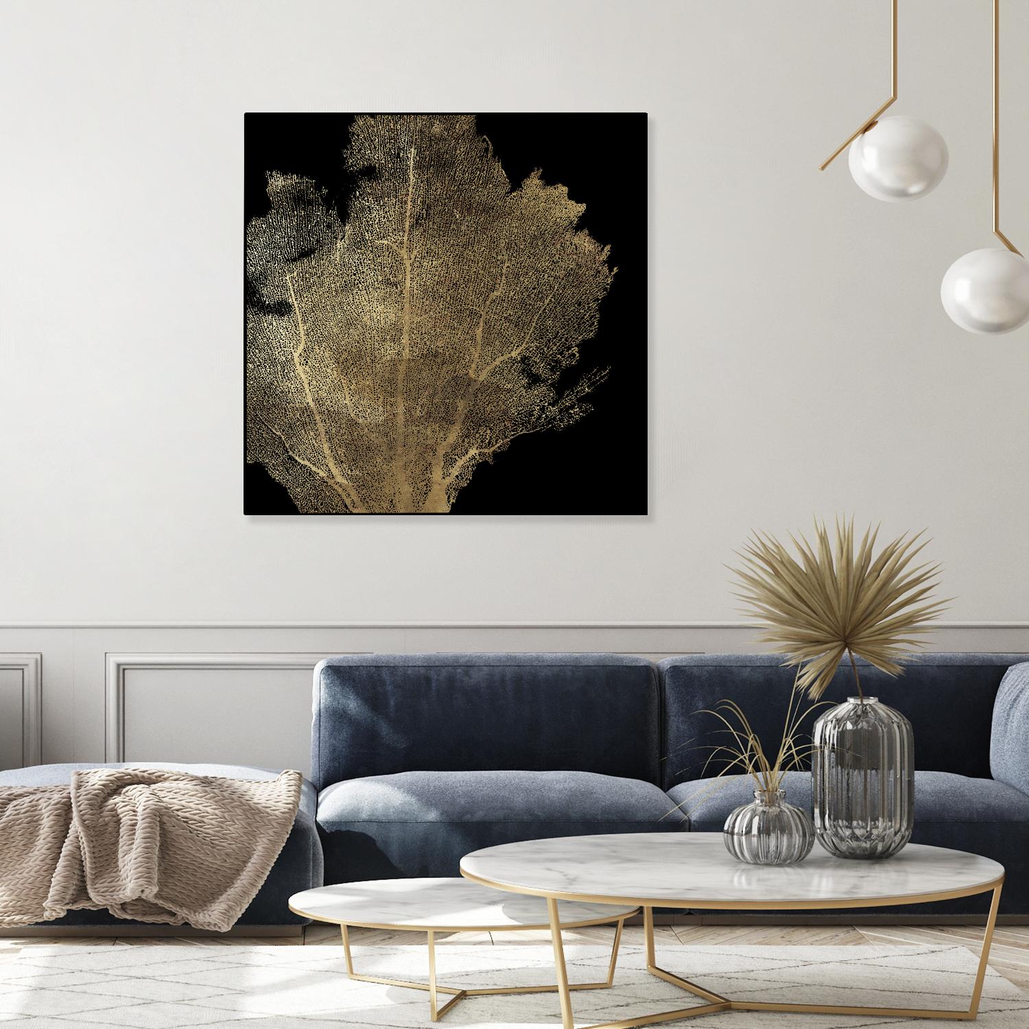 Honey Comb Coral I by Aimee Wilson on GIANT ART - gold nautical