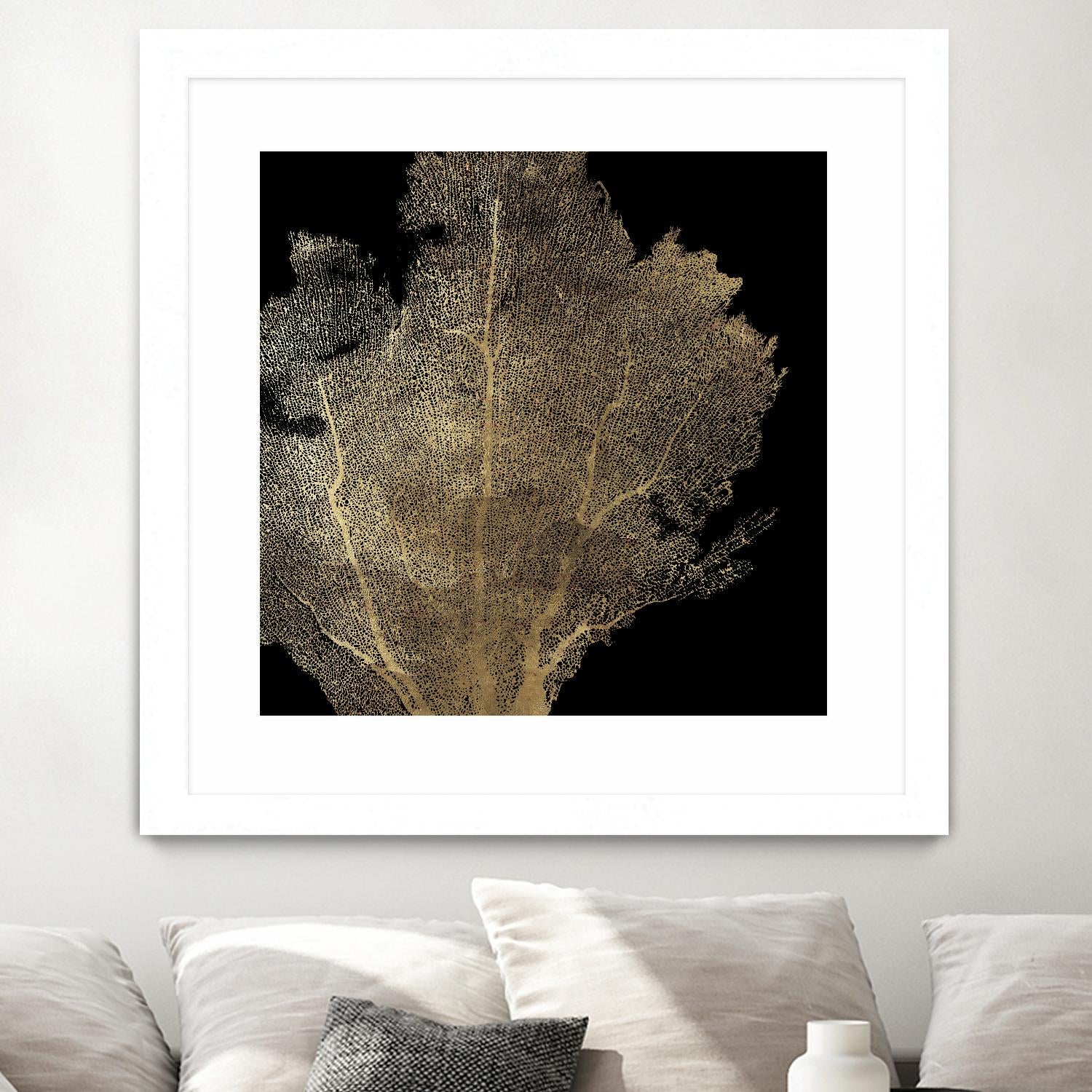 Honey Comb Coral I by Aimee Wilson on GIANT ART - gold nautical