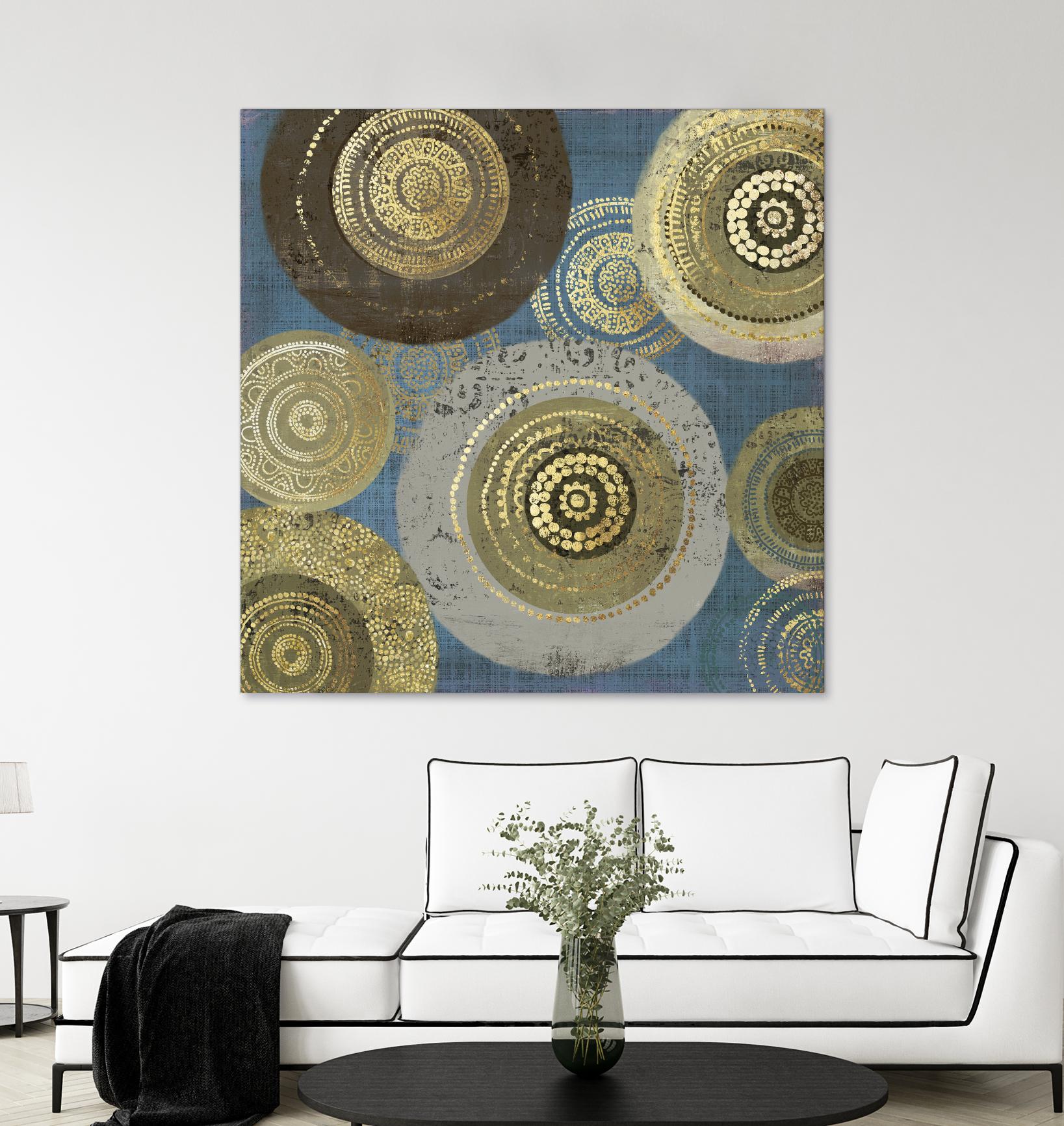 Aboriginal Dot II by Aimee Wilson on GIANT ART - gold abstract