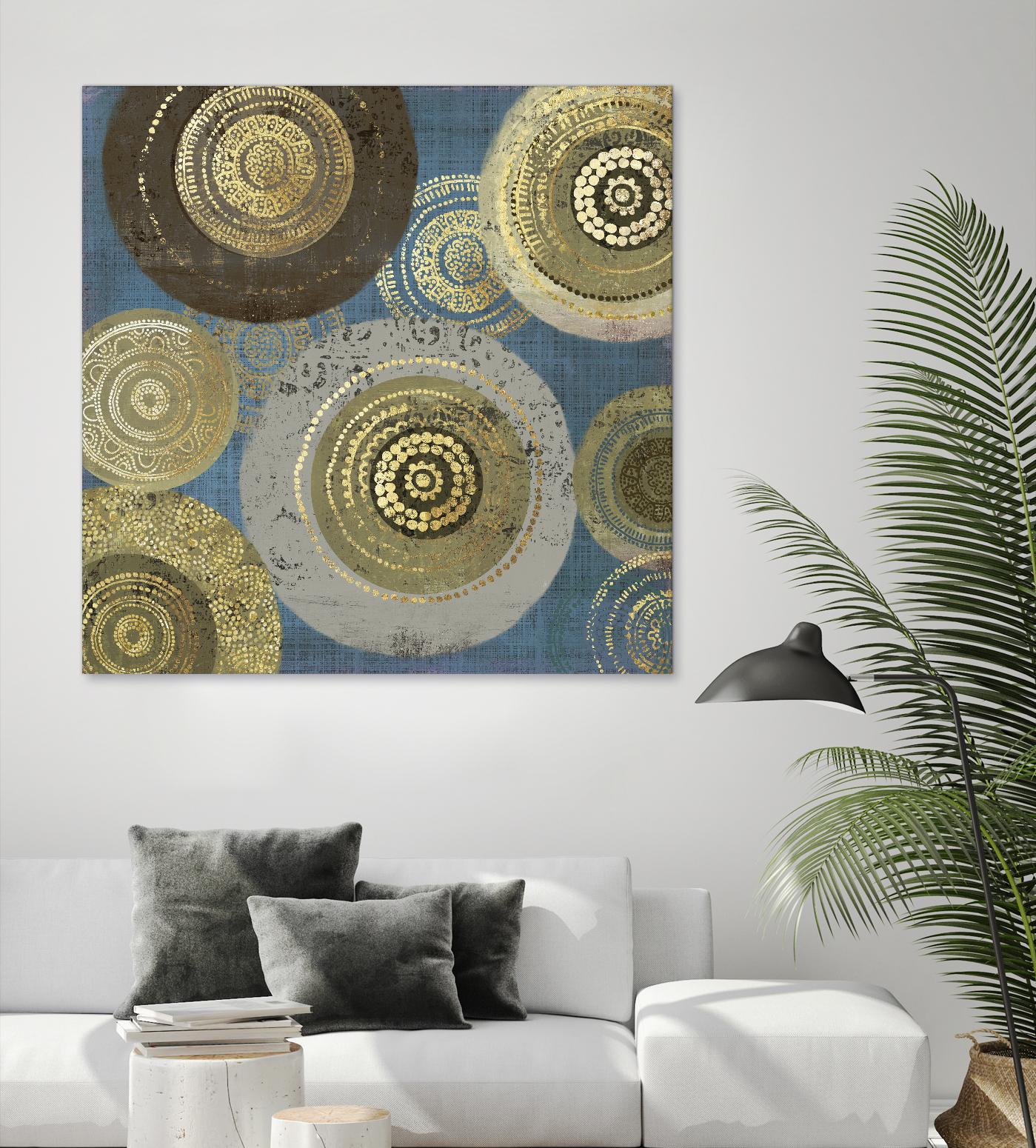 Aboriginal Dot II by Aimee Wilson on GIANT ART - gold abstract