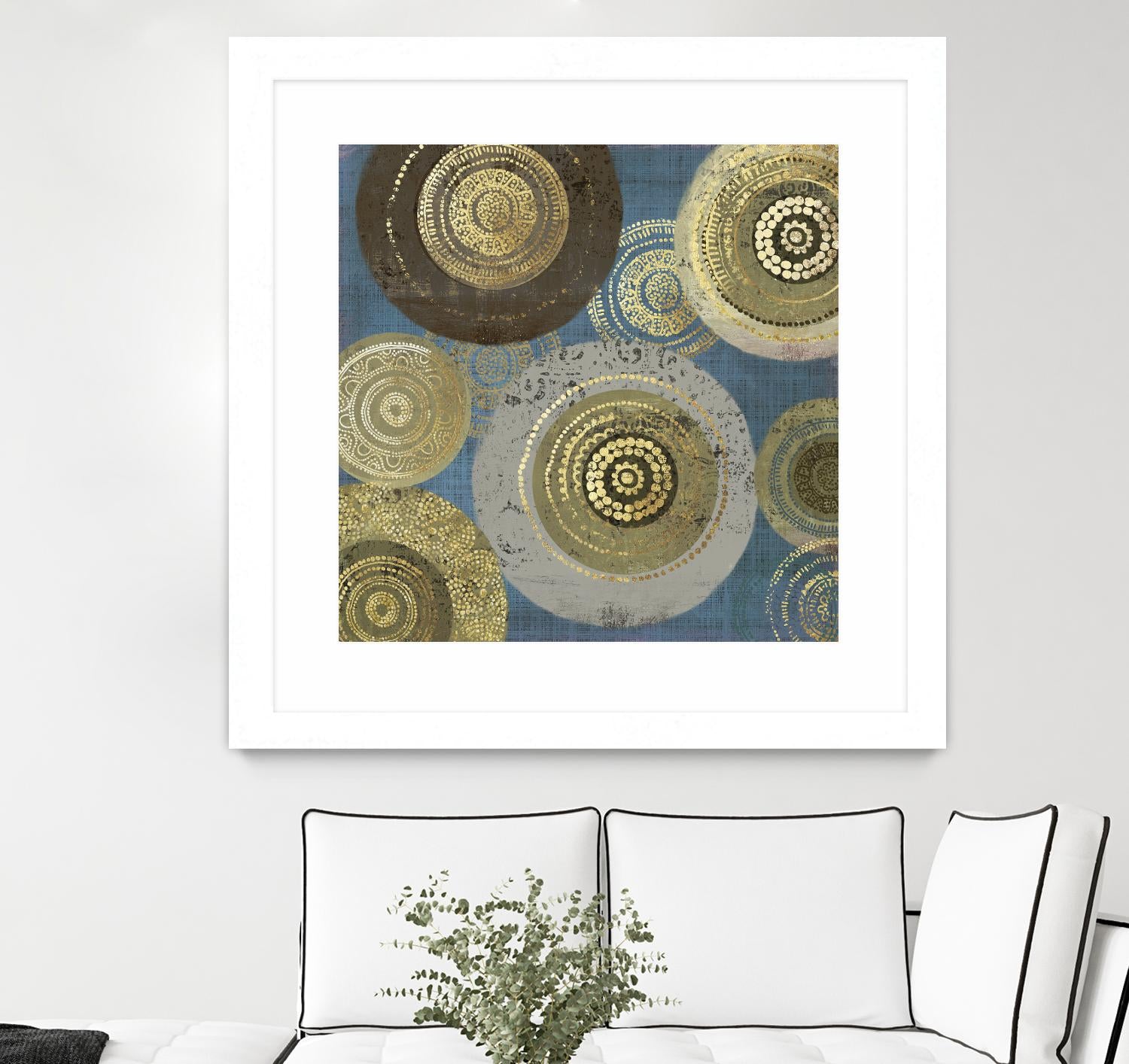 Aboriginal Dot II by Aimee Wilson on GIANT ART - gold abstract