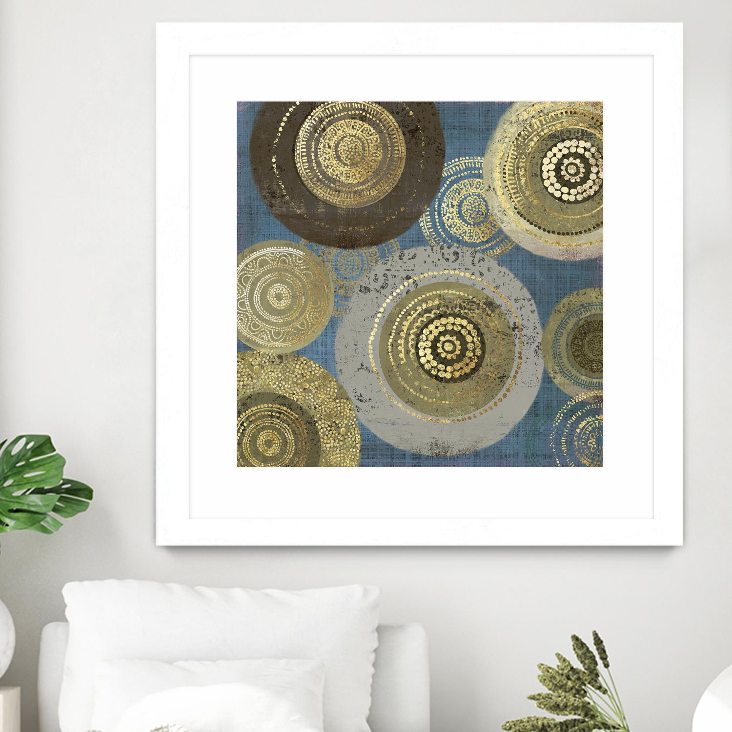 Aboriginal Dot II by Aimee Wilson on GIANT ART - gold abstract