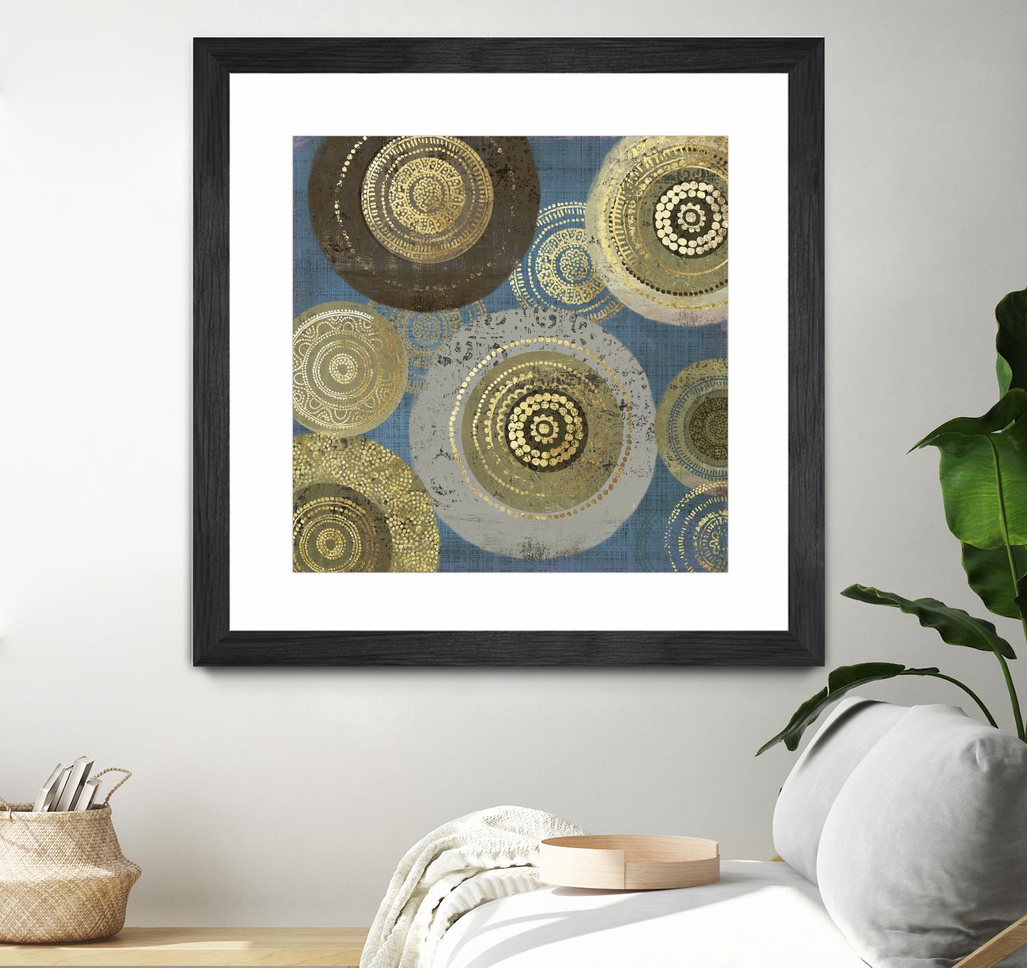 Aboriginal Dot II by Aimee Wilson on GIANT ART - gold abstract