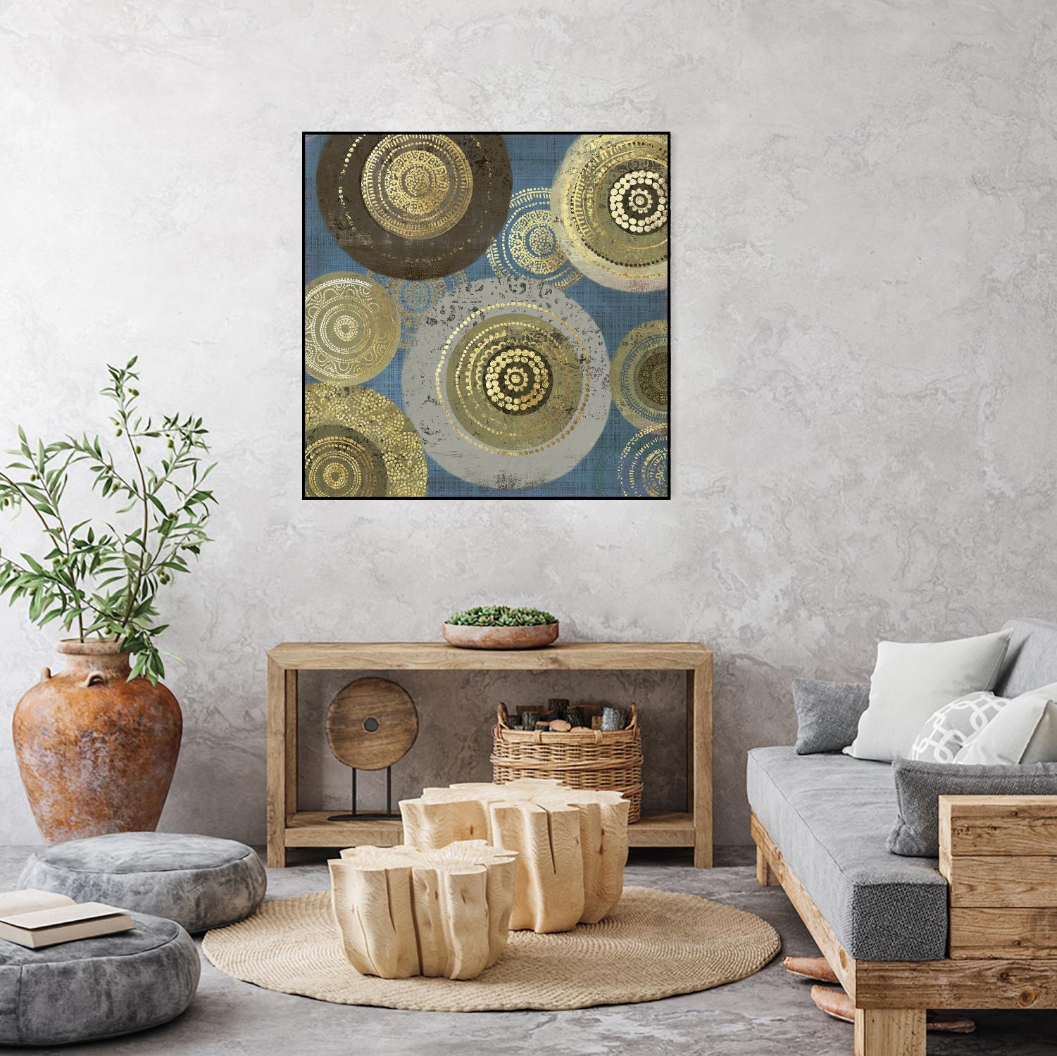 Aboriginal Dot II by Aimee Wilson on GIANT ART - gold abstract