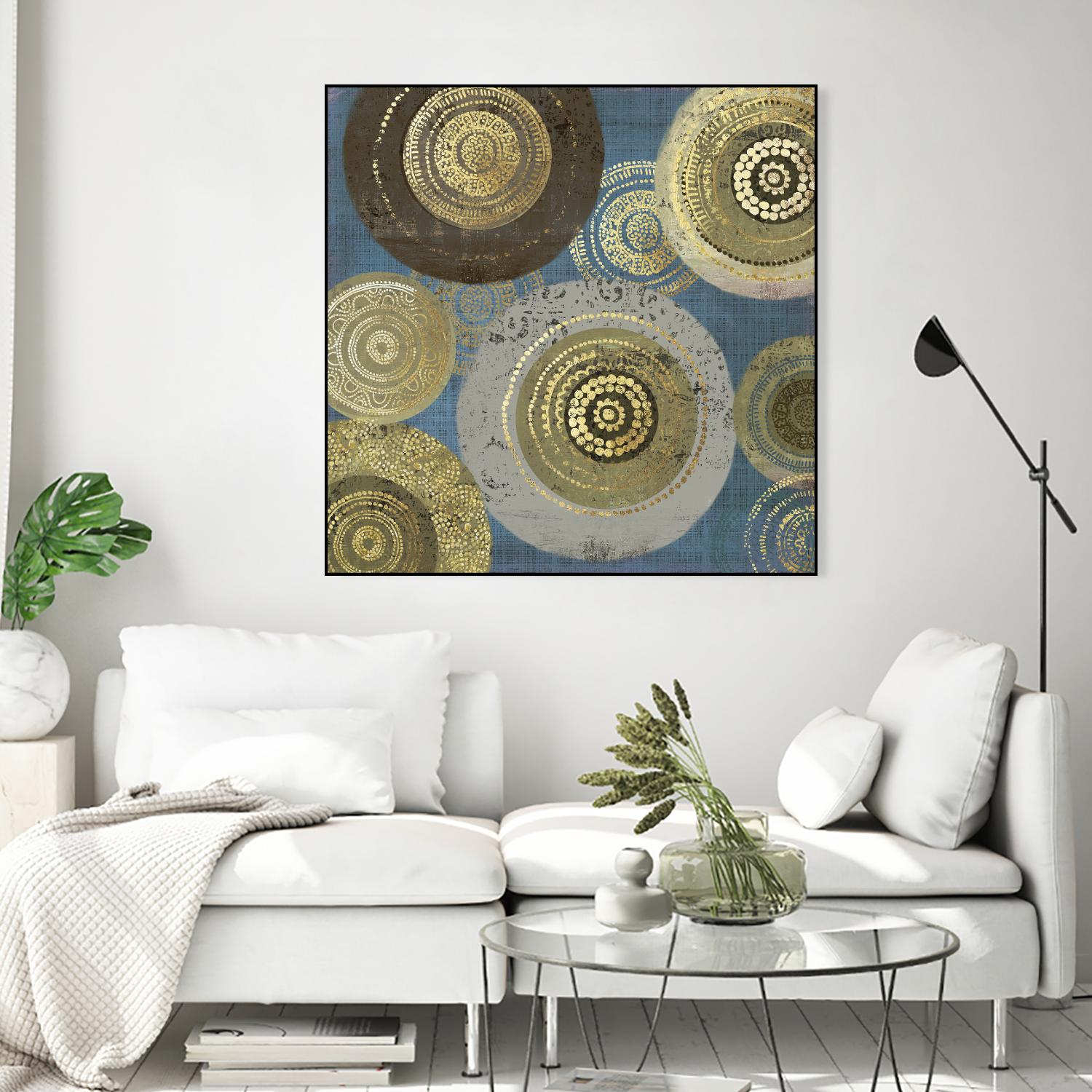 Aboriginal Dot II by Aimee Wilson on GIANT ART - gold abstract