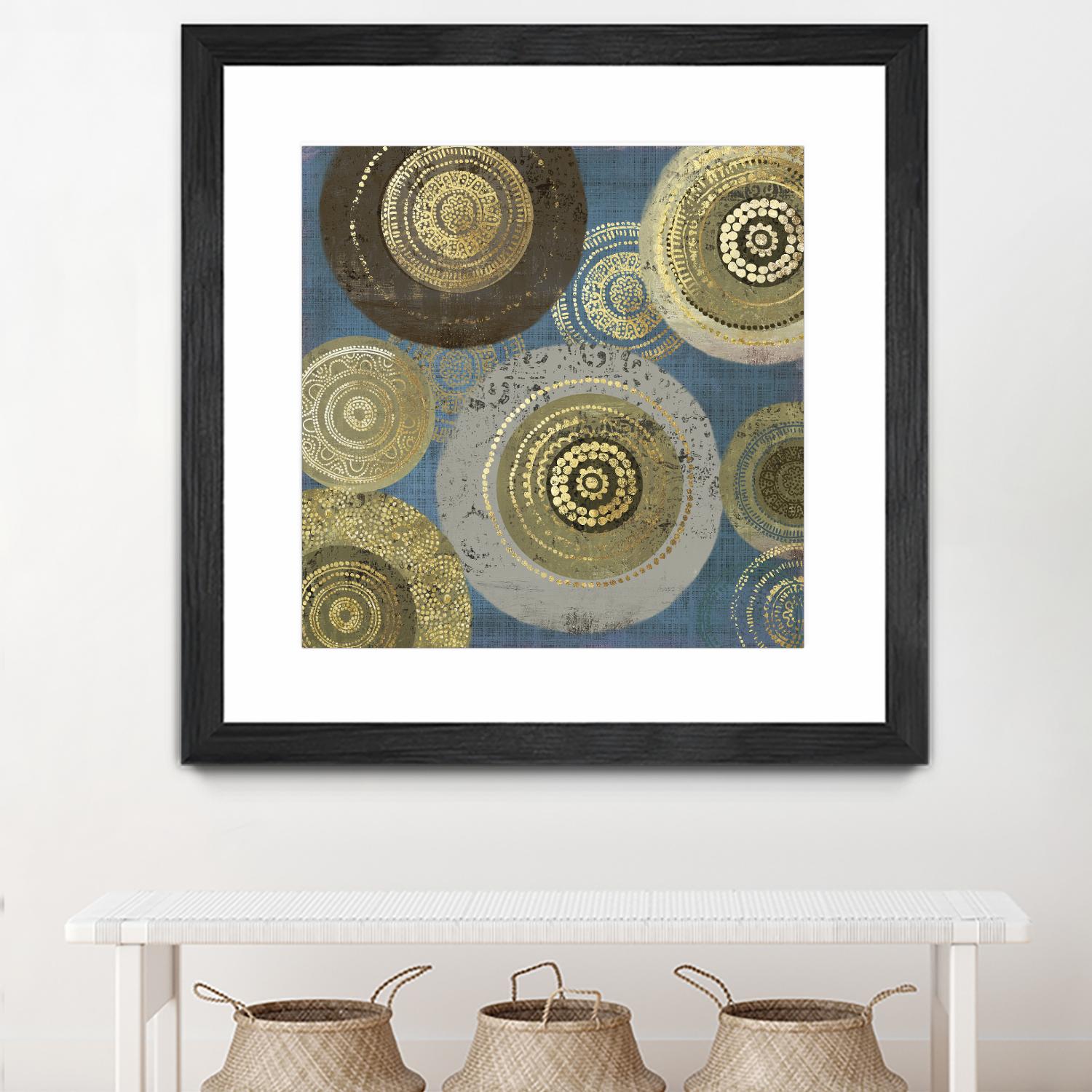 Aboriginal Dot II by Aimee Wilson on GIANT ART - gold abstract