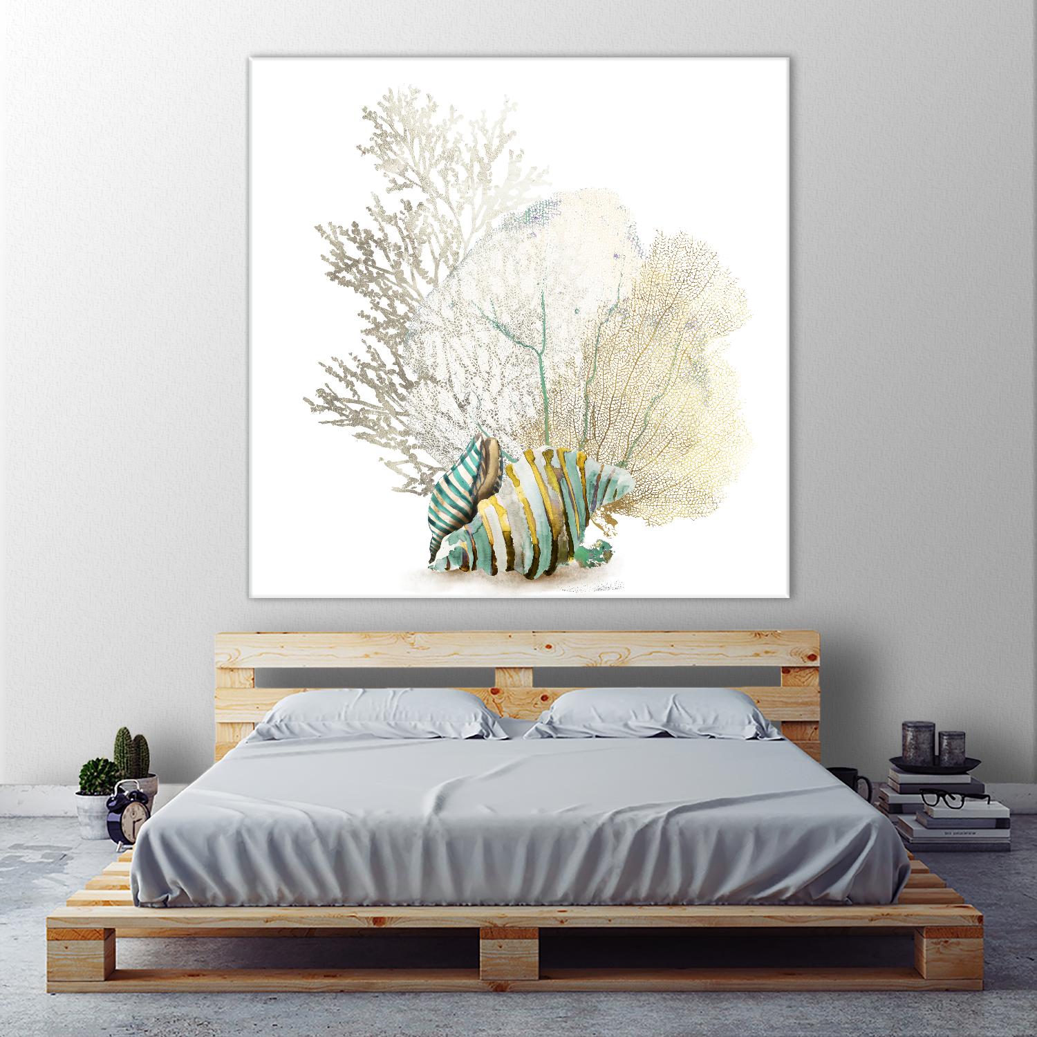 Coral II by Aimee Wilson on GIANT ART - turquoise nautical