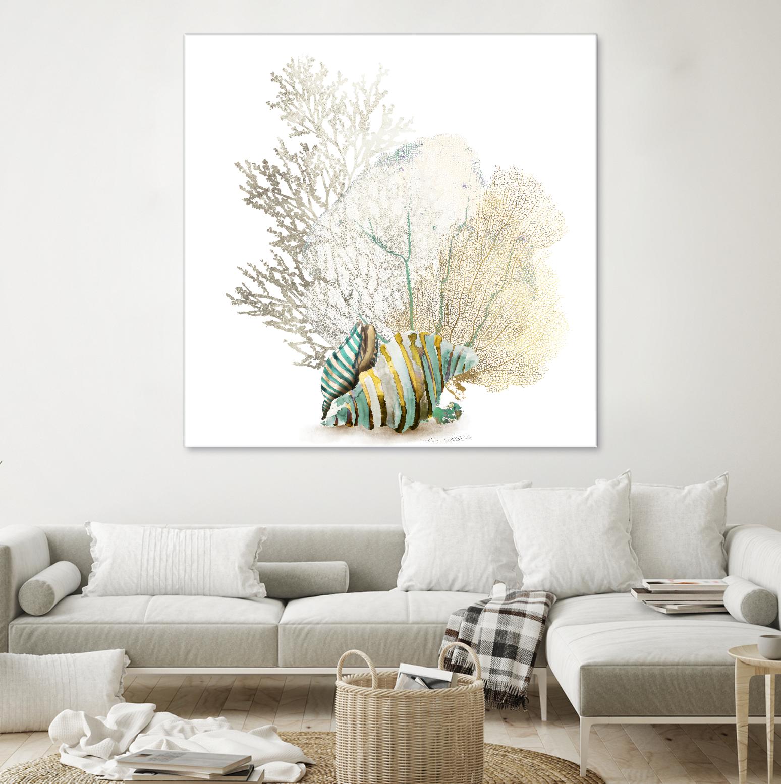 Coral II by Aimee Wilson on GIANT ART - turquoise nautical